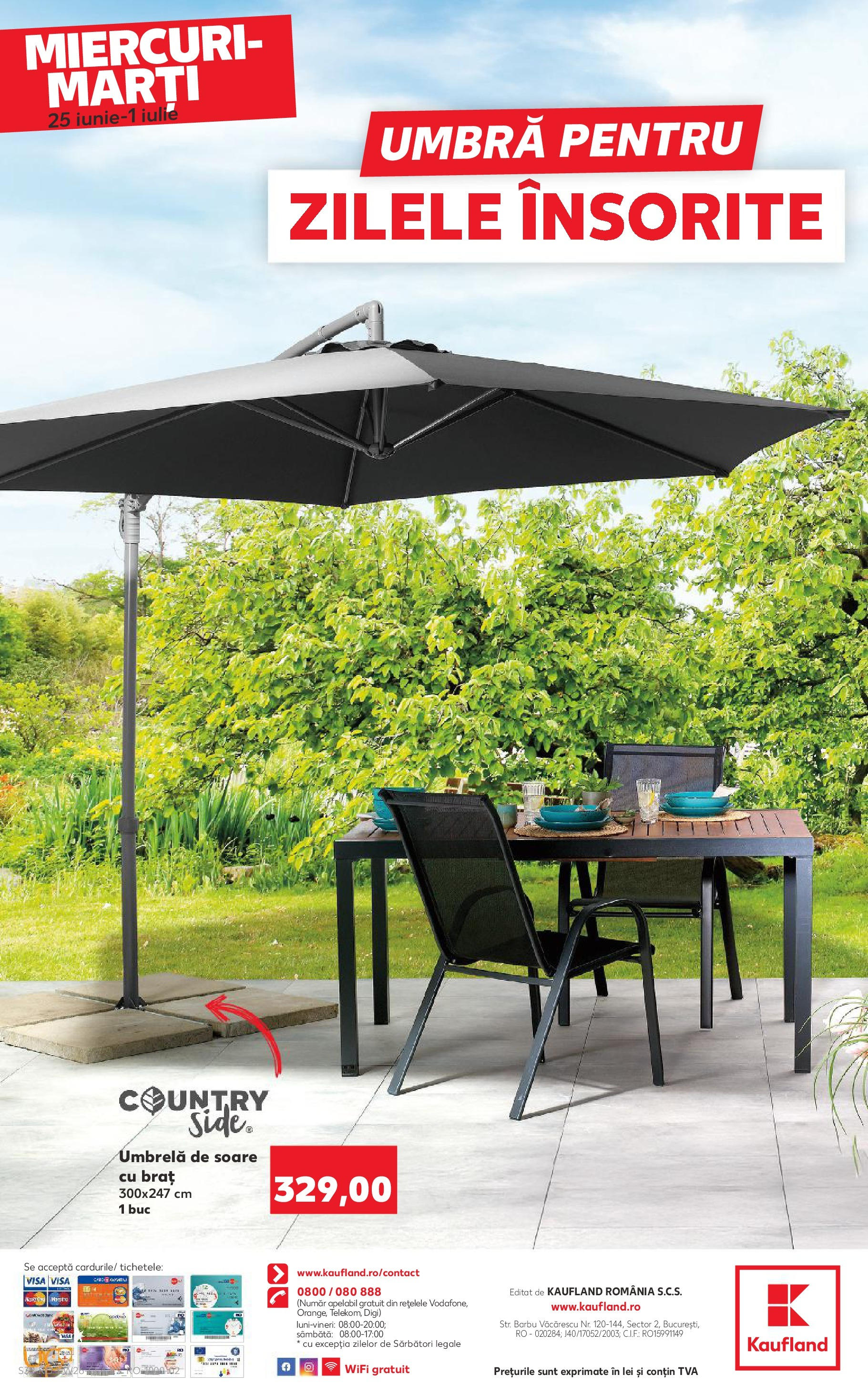 Catalog Kaufland - Nonfood 25.06.2025 - Revista si Oferta | Pagină: 32 | Produse: Umbrelă