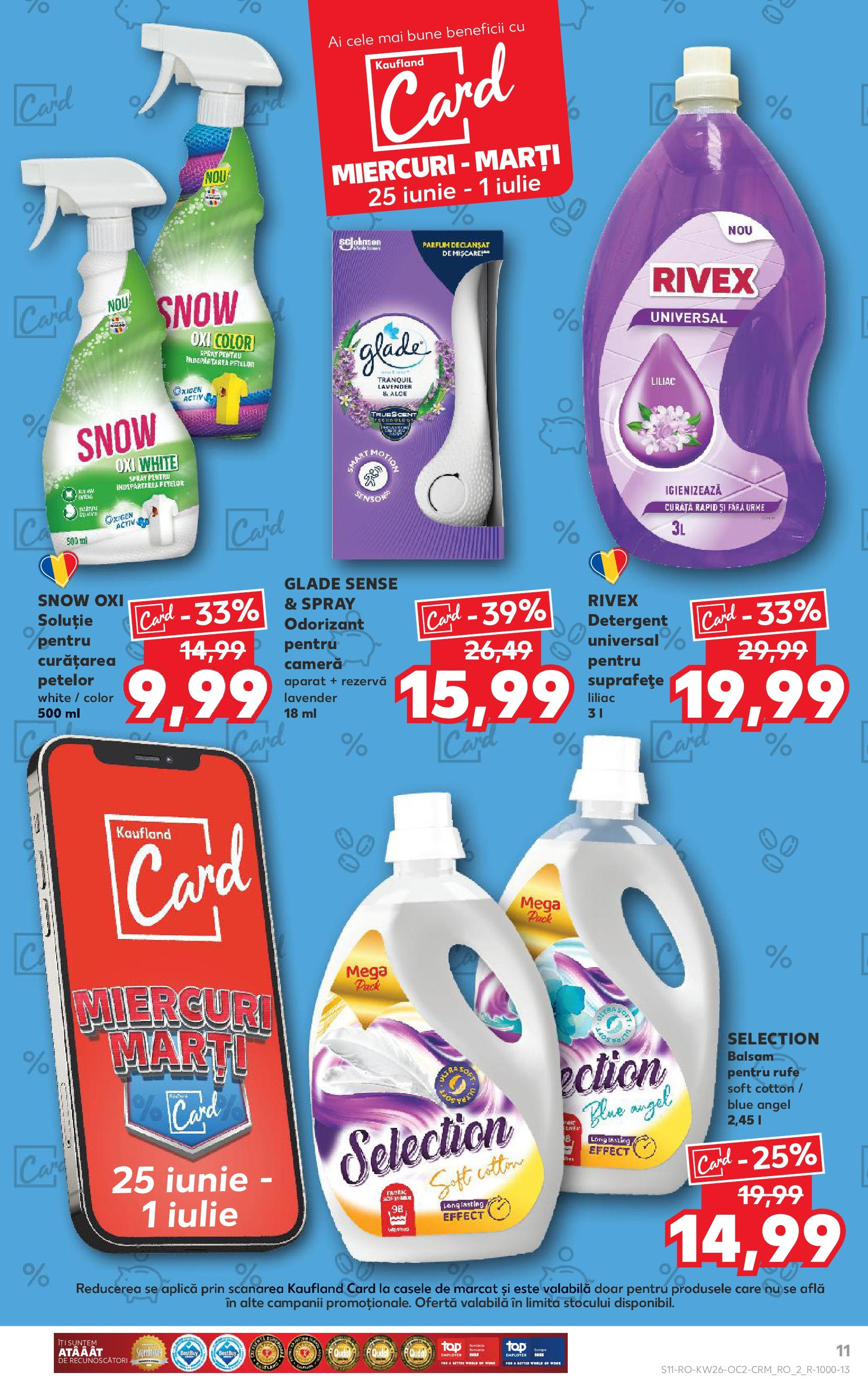 Catalog Kaufland - Râmnicu Vâlcea 25.06.2025 - Revista si Oferta | Pagină: 11 | Produse: Cameră, Balsam, Yorgan, Detergent