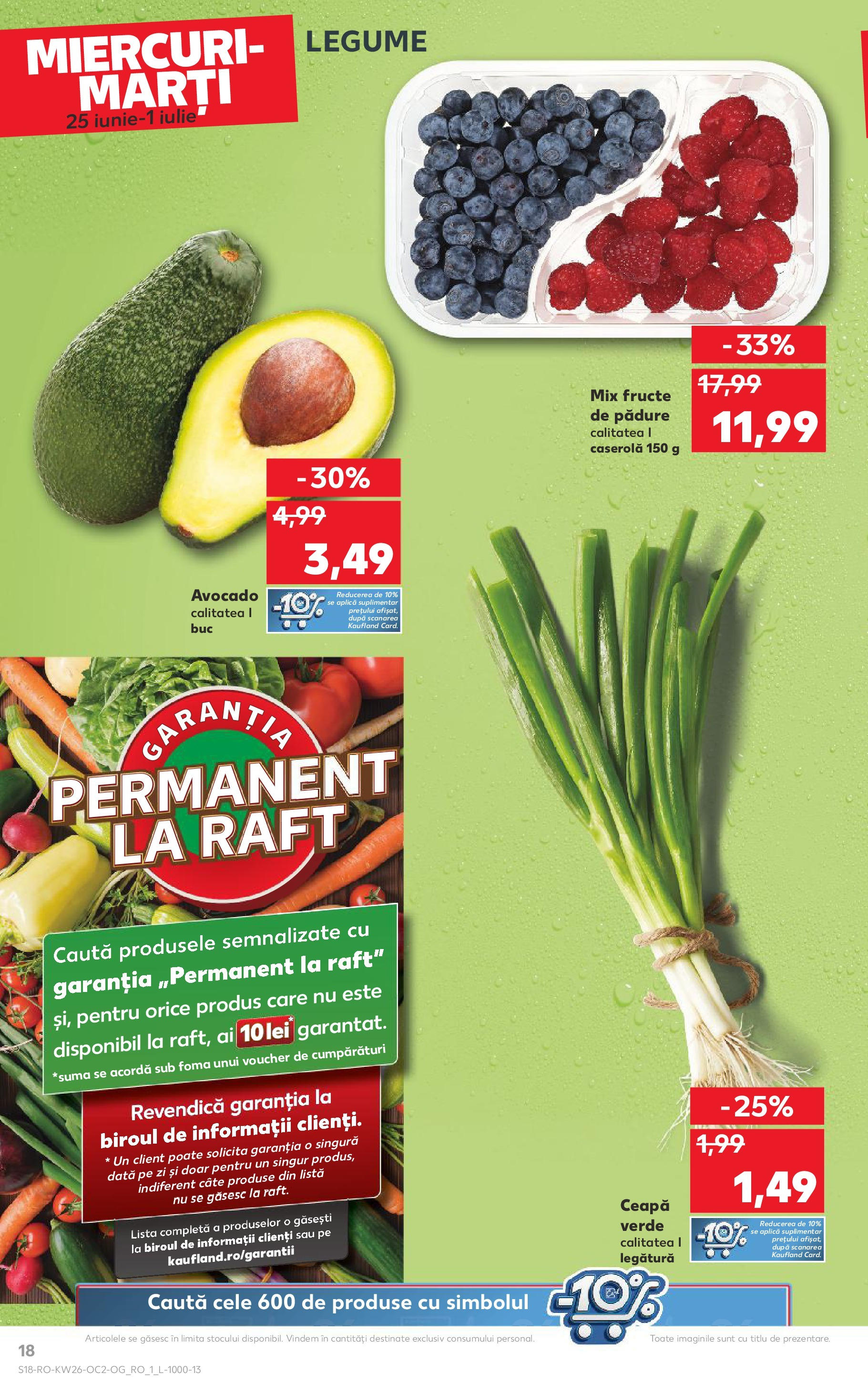 Catalog Kaufland - Râmnicu Vâlcea 25.06.2025 - Revista si Oferta | Pagină: 18 | Produse: Raft, Mix fructe, Avocado, Fructe