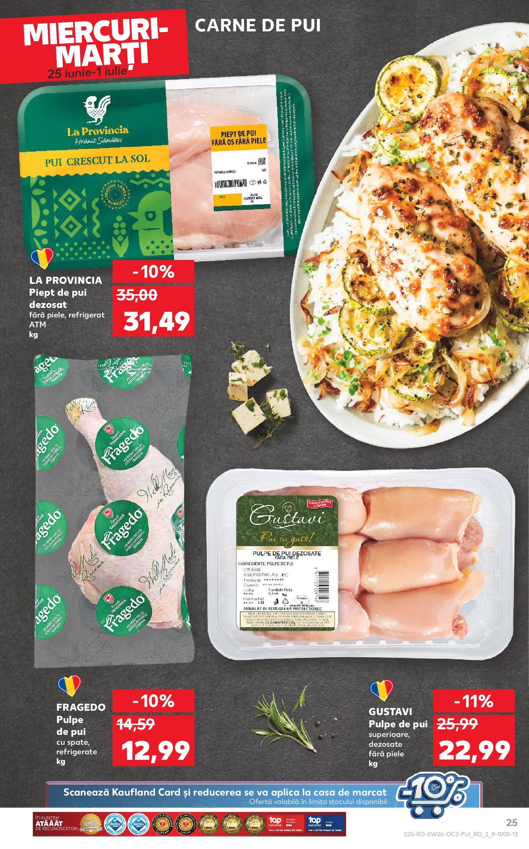 Catalog Kaufland - Râmnicu Vâlcea 25.06.2025 - Revista si Oferta | Pagină: 25 | Produse: Hacıyatmaz Kedi Oyuncağı, Carne De Pui