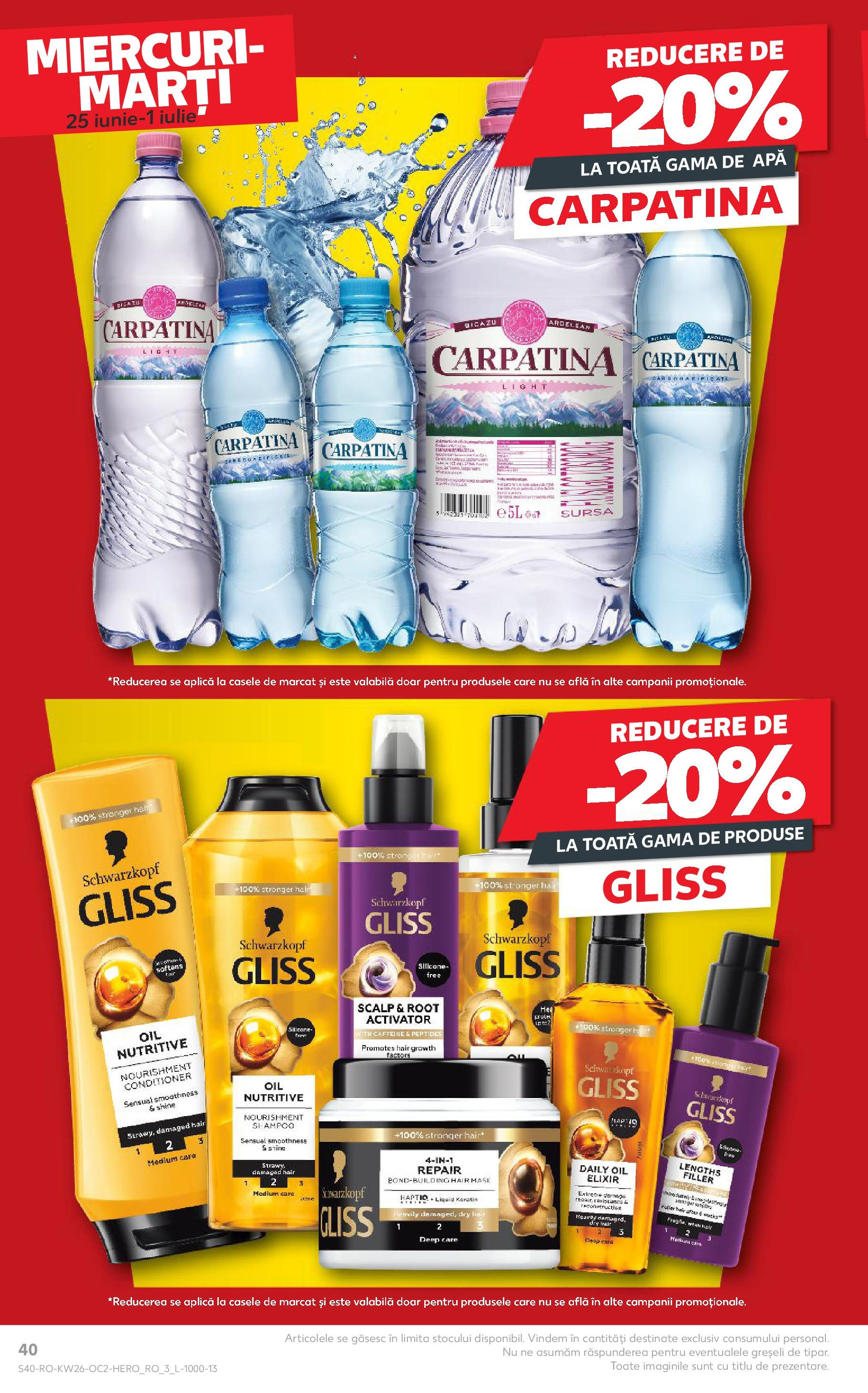 Catalog Kaufland - Râmnicu Vâlcea 25.06.2025 - Revista si Oferta | Pagină: 40 | Produse: Elixir, Apă