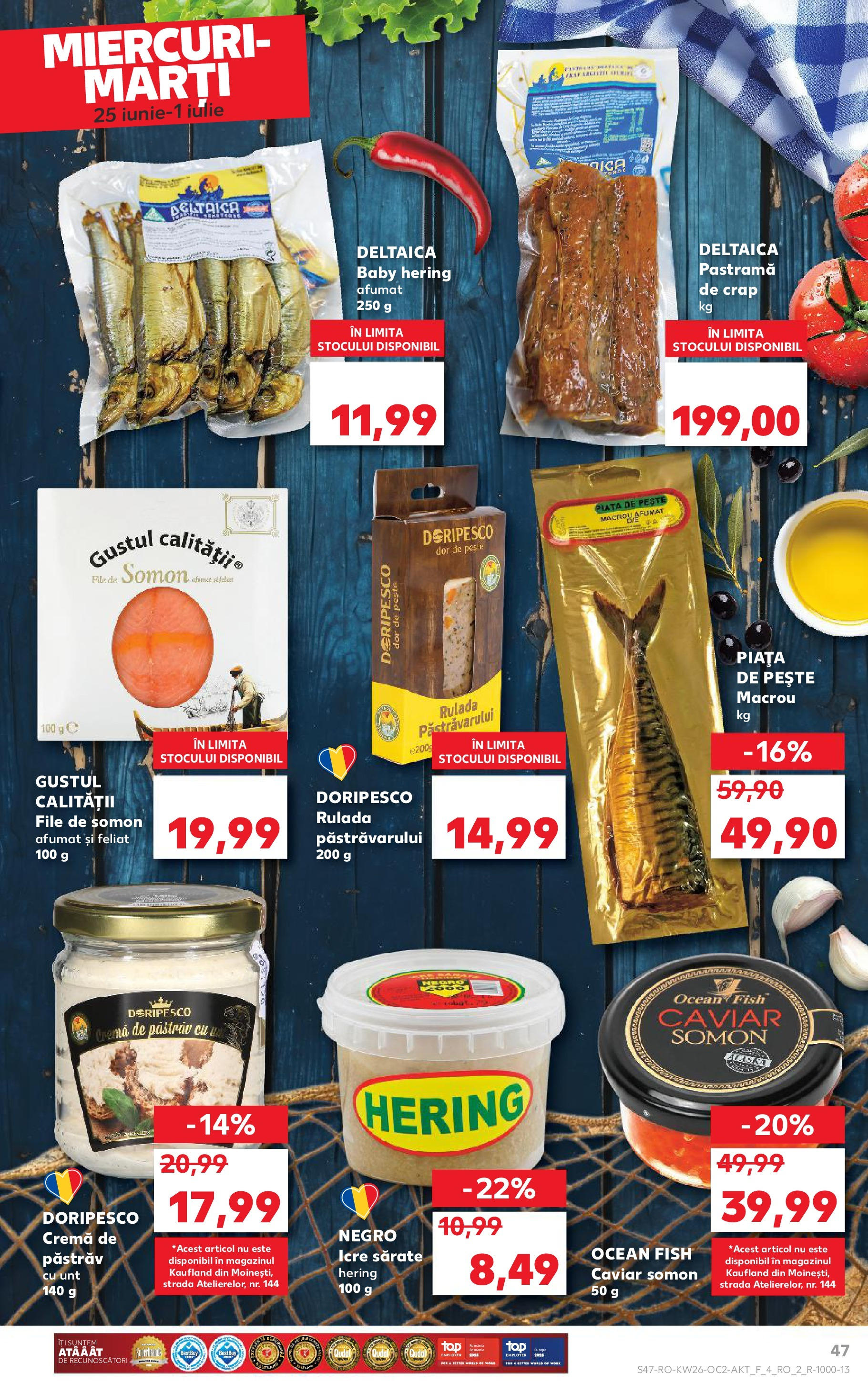 Catalog Kaufland - Râmnicu Vâlcea 25.06.2025 - Revista si Oferta | Pagină: 47 | Produse: Unt, Cremă, Pește