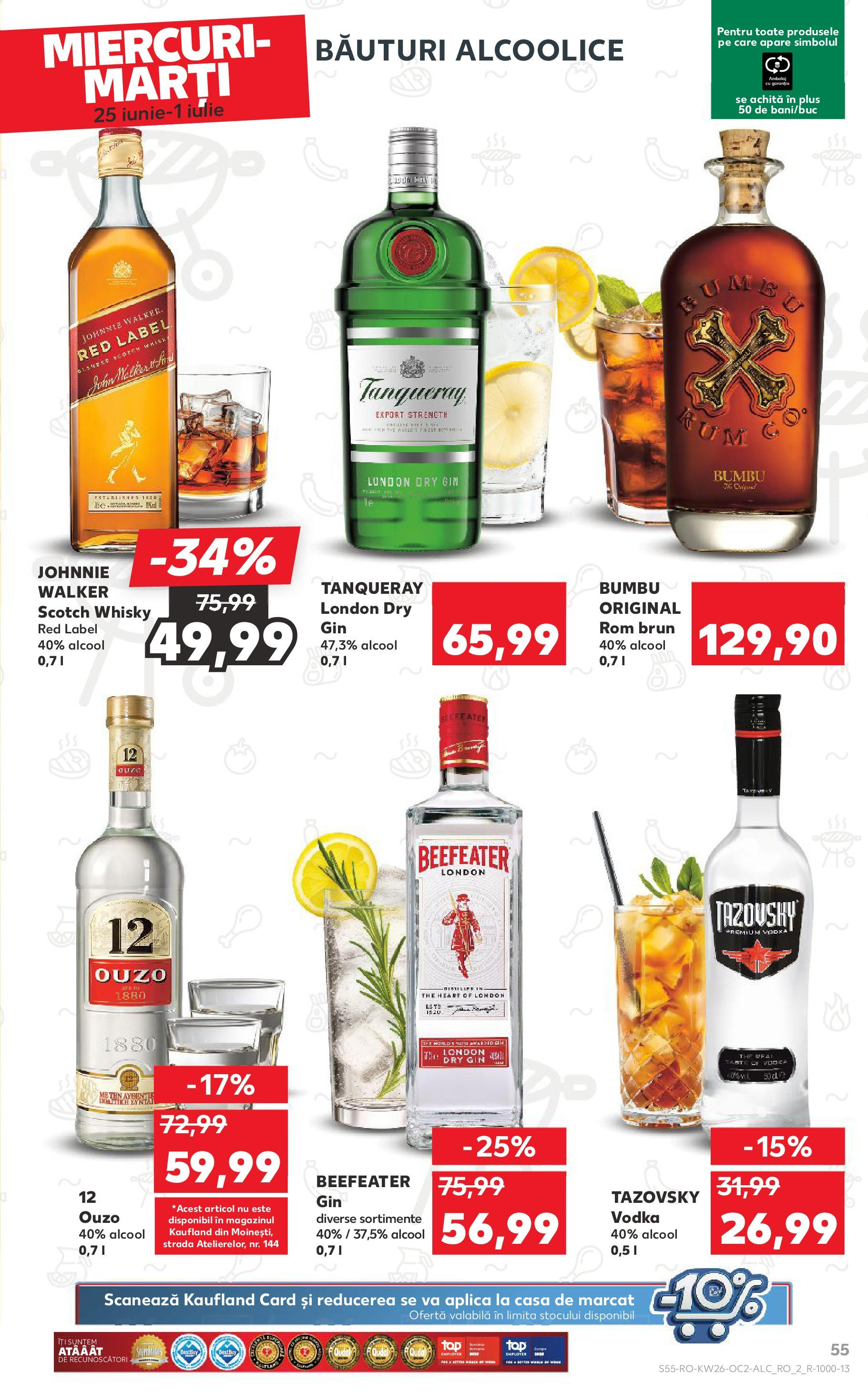 Catalog Kaufland - Bucureşti 25.06.2025 || Revista si Oferte | Pagină: 55 | Produse: Rom, Gin, Vodka Catalog Kaufland - Bucureşti 25.06.2025 - Revista si Oferta | Pagină: 55 | Produse: Rom, Gin, Vodka