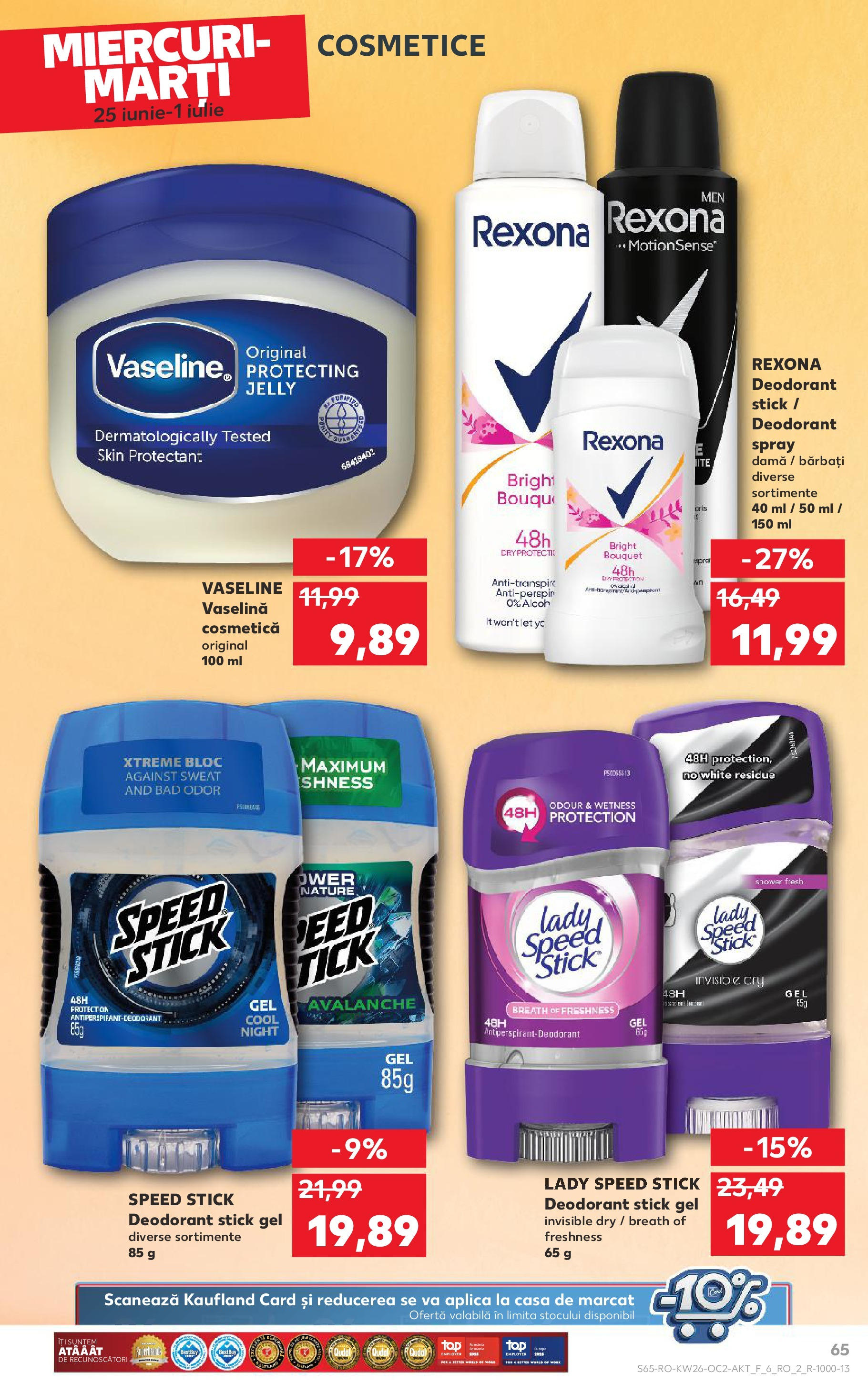 Catalog Kaufland - Râmnicu Vâlcea 25.06.2025 - Revista si Oferta | Pagină: 65 | Produse: Deodorant
