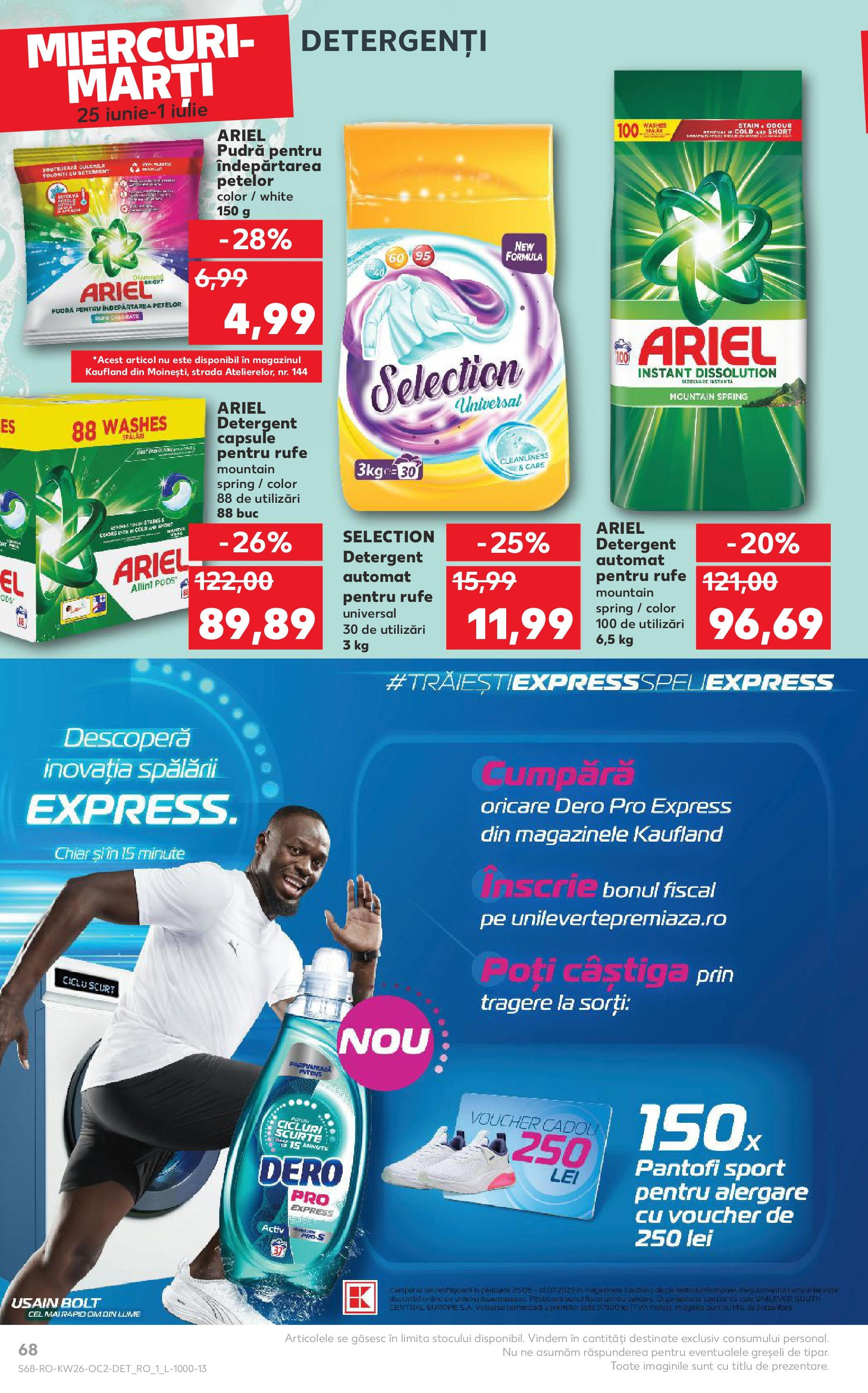 Catalog Kaufland - Râmnicu Vâlcea 25.06.2025 - Revista si Oferta | Pagină: 68 | Produse: Kedi Ödül Oyuncakları, Pudră, Detergent, Îndepărtarea petelor