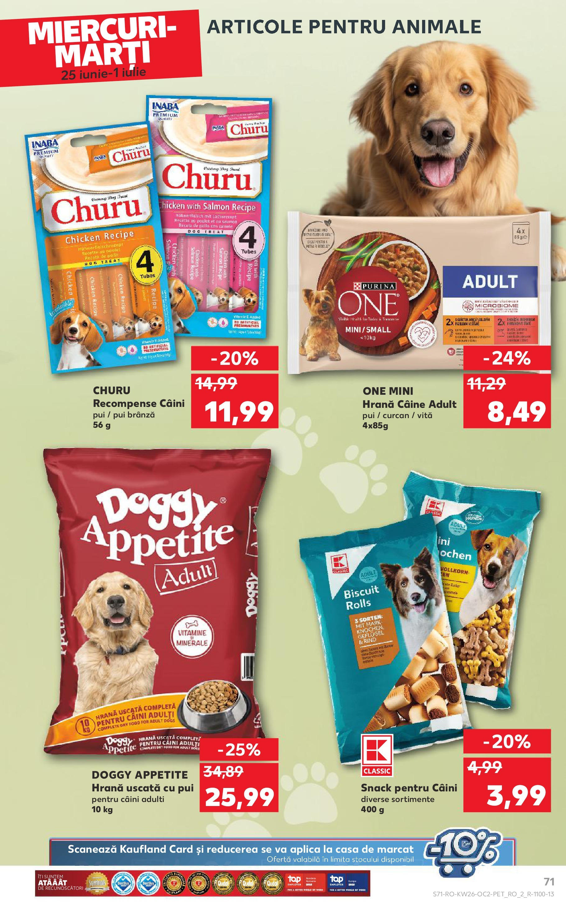 Catalog Kaufland - Râmnicu Vâlcea 25.06.2025 - Revista si Oferta | Pagină: 71 | Produse: Hacıyatmaz Kedi Oyuncağı, Brânză