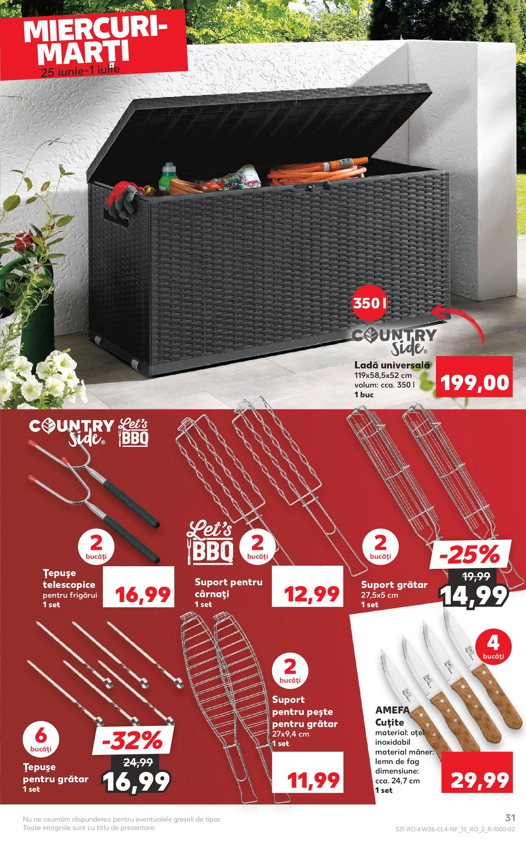 Catalog Kaufland - Nonfood 25.06.2025 - Revista si Oferta | Pagină: 31 | Produse: Grătar, Mâner, Pește, Cârnați