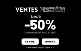 Ventes prizzées jusqu'à -50%