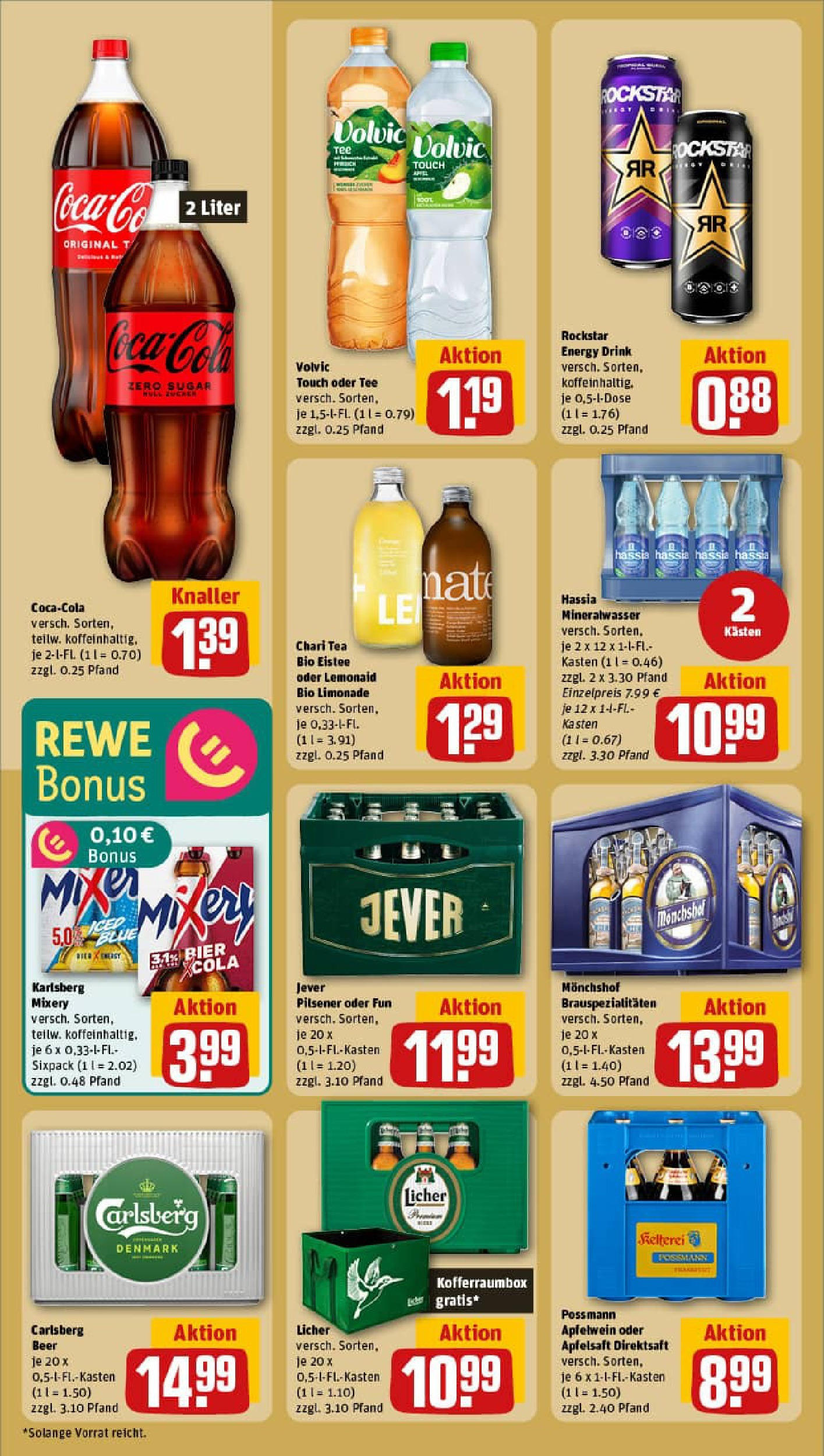 REWE Prospekt ab 22.06.2025 zum Blättern » Angebote | Seite: 14 | Produkte: Carlsberg, Apfelsaft, Jever, Tee