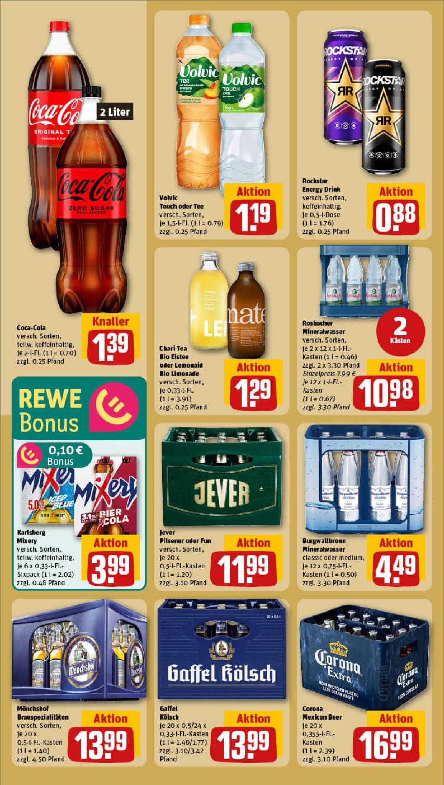 REWE Prospekt ab 23.06.2025 zum Blättern » Angebote | Seite: 18 | Produkte: Rockstar energy, Energy, Limonade, Volvic touch