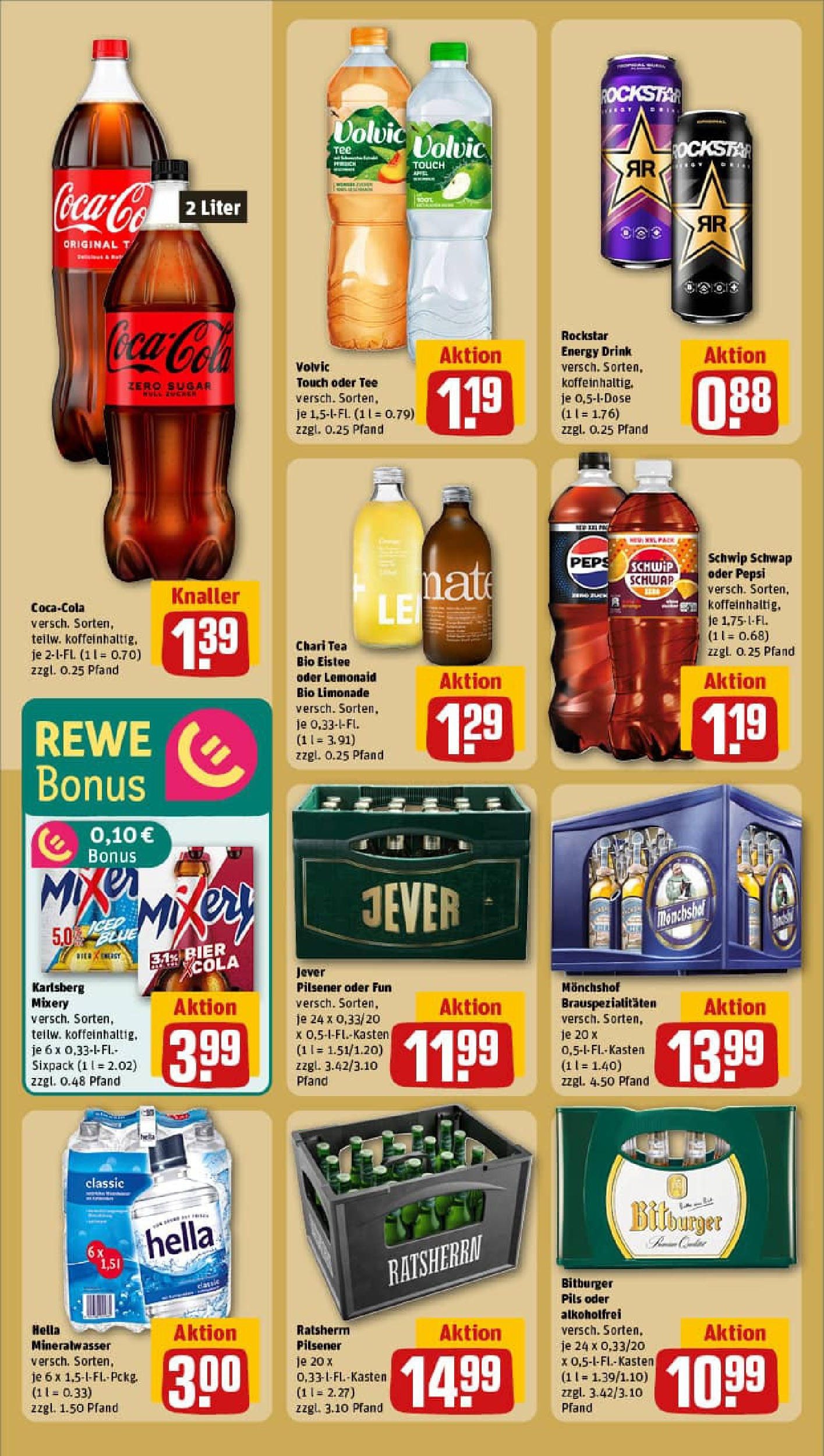 REWE Prospekt ab 23.06.2025 zum Blättern » Angebote | Seite: 20 | Produkte: Energy, Rockstar, Schwip schwap, Volvic