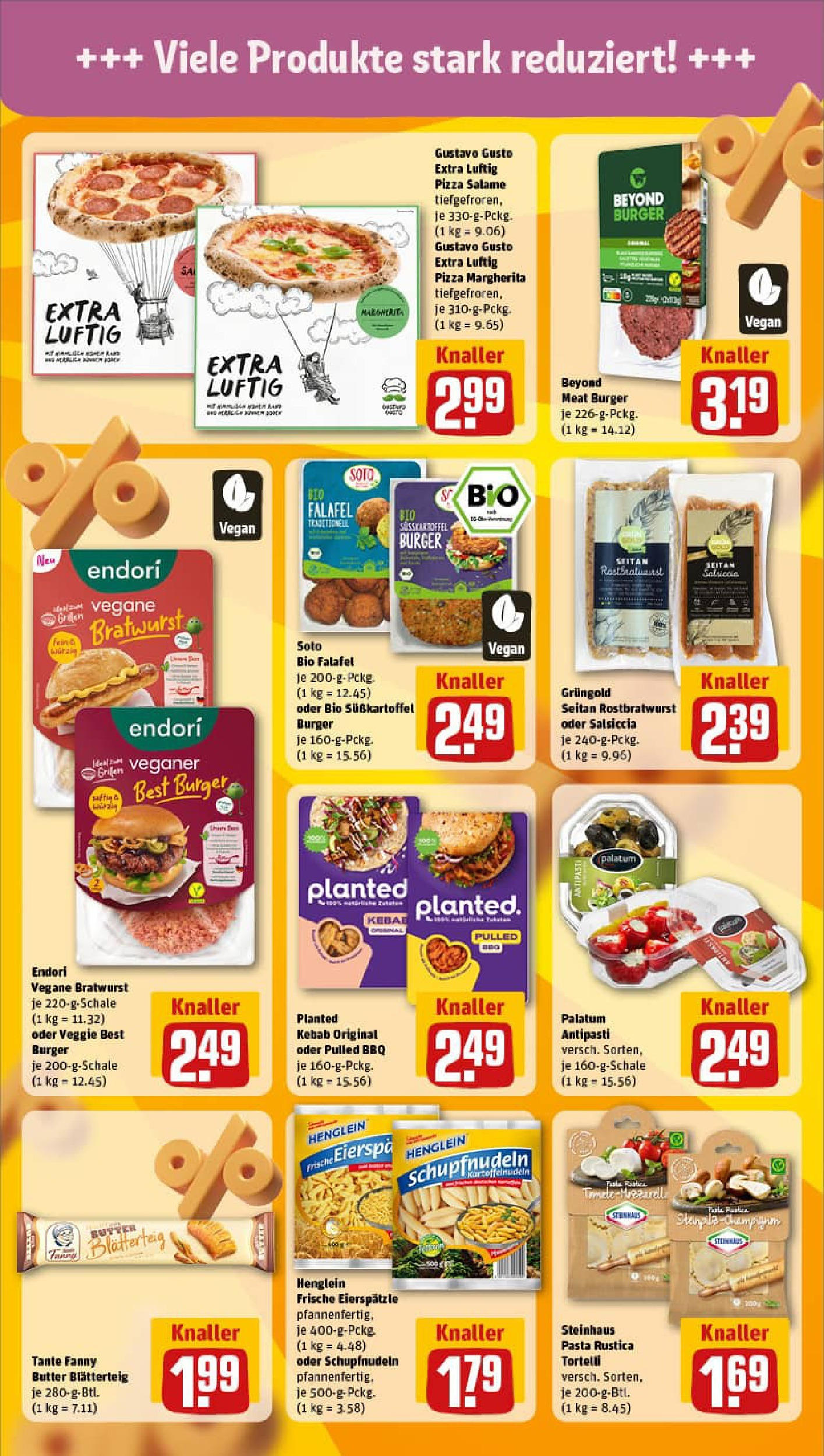 REWE Prospekt ab 22.06.2025 zum Blättern » Angebote | Seite: 17 | Produkte: Gustavo gusto, Bratwurst, Burger, Pizza