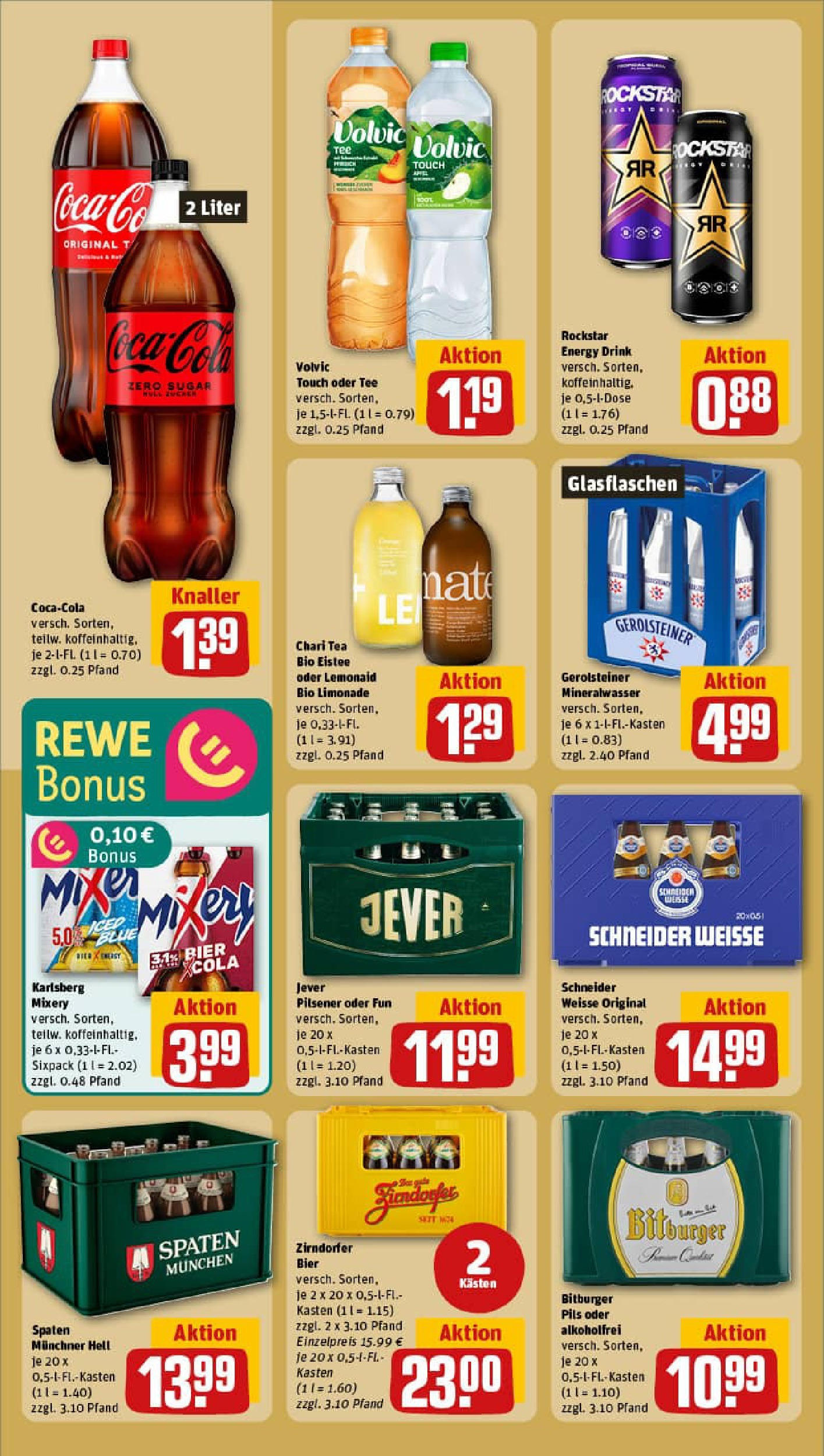 REWE Prospekt ab 22.06.2025 zum Blättern » Angebote | Seite: 18 | Produkte: Rockstar energy, Volvic touch, Tee, Gerolsteiner