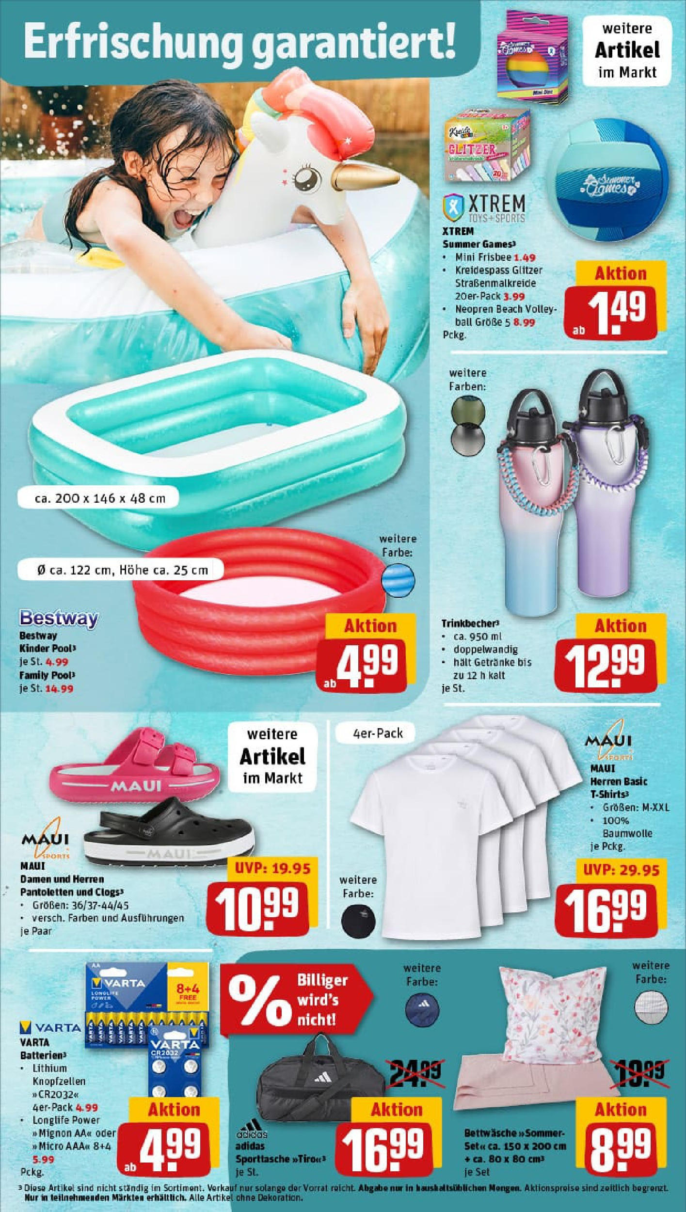 REWE Prospekt ab 22.06.2025 zum Blättern » Angebote | Seite: 33 | Produkte: T-Shirt, Batterien, Bettwäsche