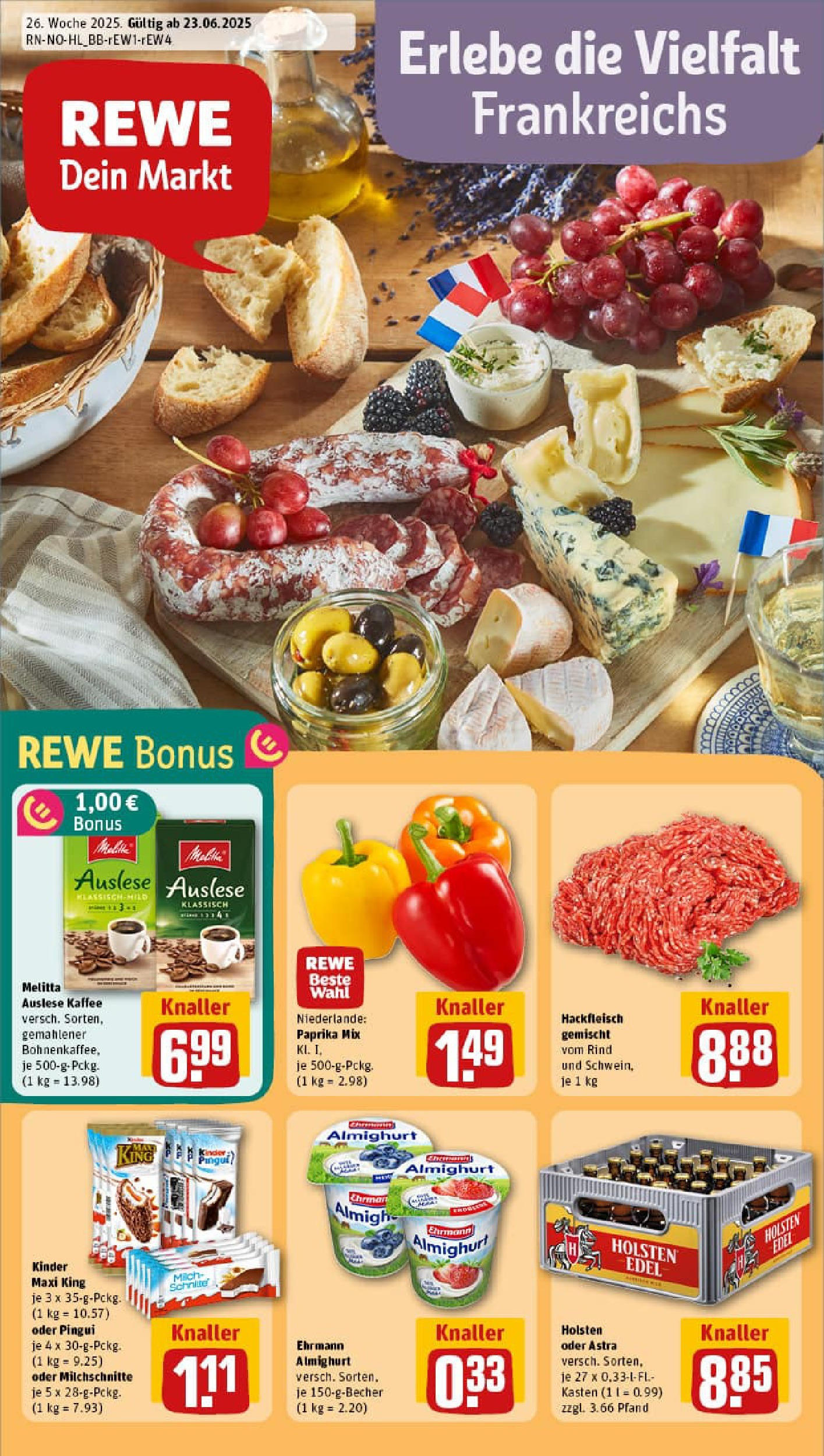 REWE Prospekt ab 22.06.2025 nächste Woche - Prospekt St. Peter Ording Vorschau von dem Prospekt des Geschäftes Rewe, gültig ab dem 22.06.2025