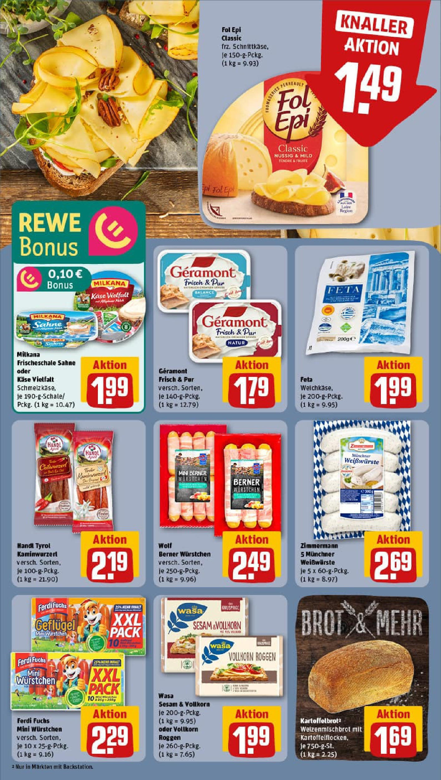 REWE Prospekt ab 22.06.2025 zum Blättern » Angebote | Seite: 12 | Produkte: Geramont, Käse, Milkana, Sahne