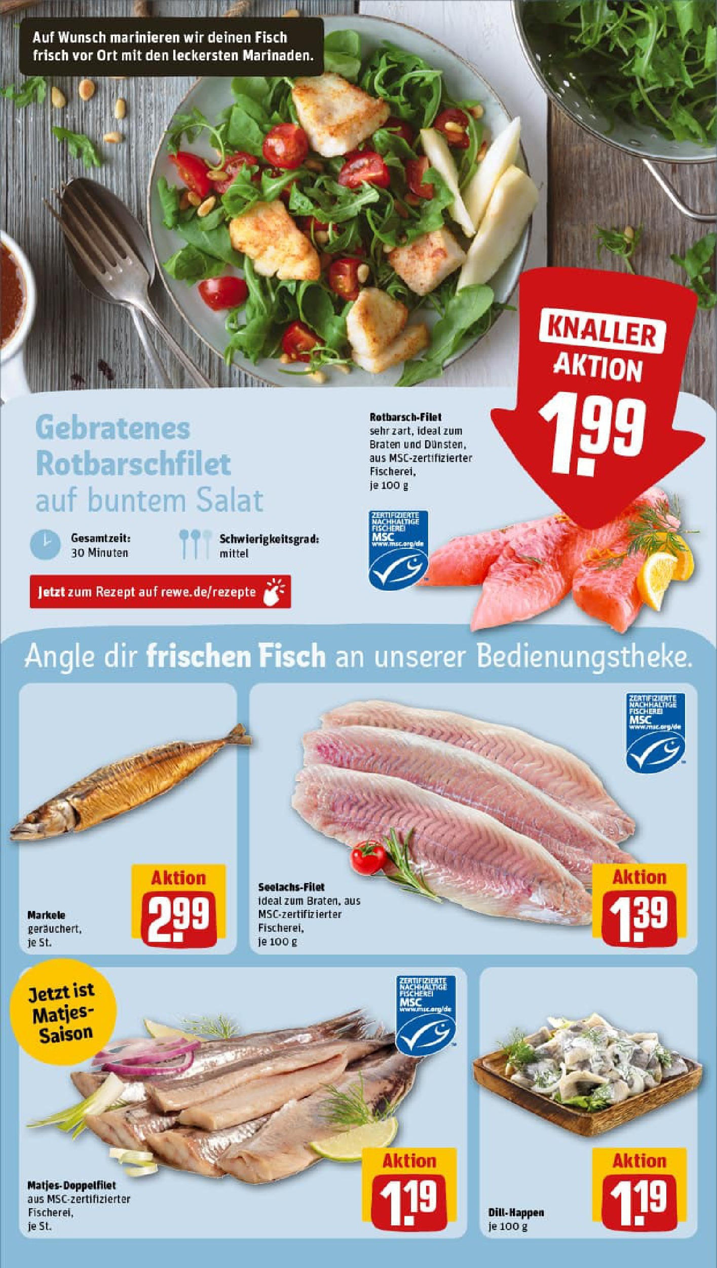 REWE Prospekt ab 22.06.2025 zum Blättern » Angebote | Seite: 29 | Produkte: Fisch, Salat