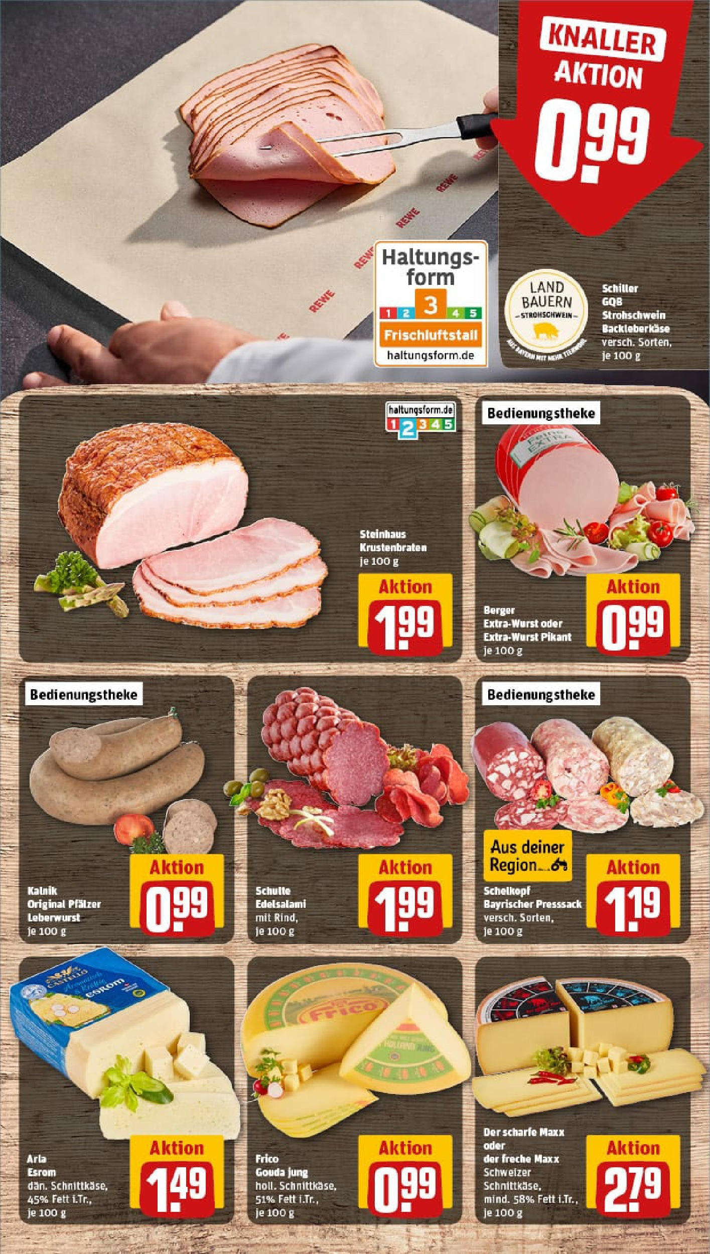 REWE Prospekt ab 22.06.2025 zum Blättern » Angebote | Seite: 9 | Produkte: Gouda, Krustenbraten
