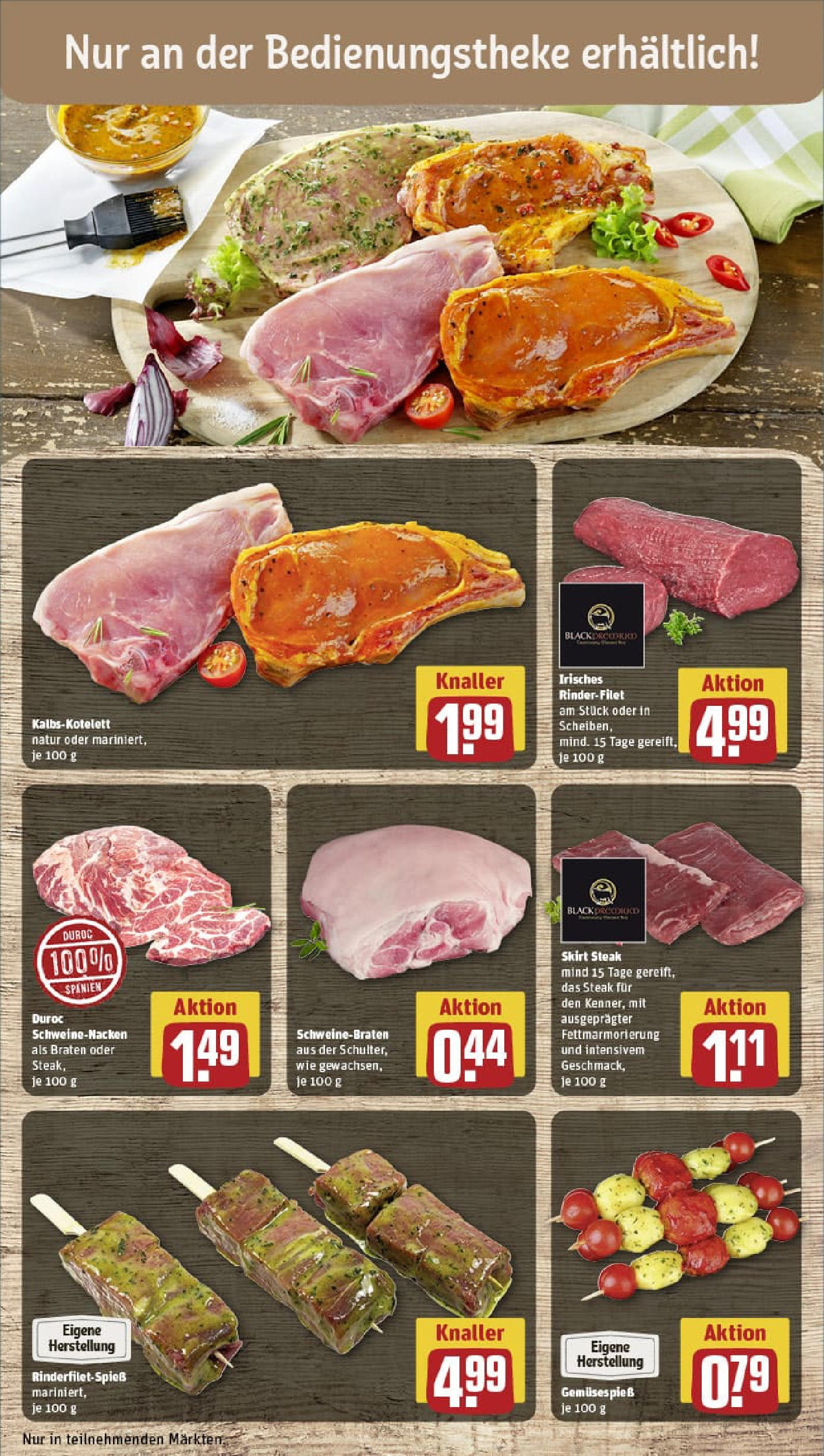 REWE Prospekt ab 22.06.2025 zum Blättern » Angebote | Seite: 10 | Produkte: Rinderfilet, Schweinenacken, Steak