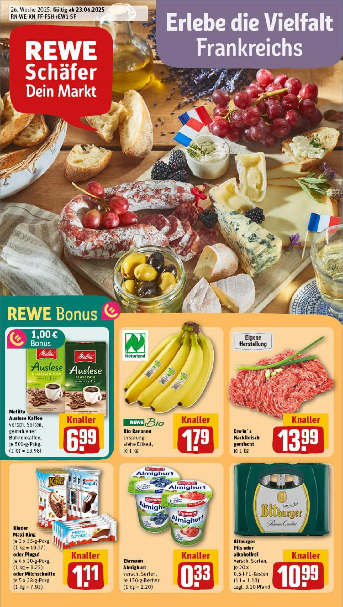 REWE Prospekt ab 22.06.2025 nächste Woche - Prospekt Niederkassel / Ranzel Vorschau von dem Prospekt des Geschäftes Rewe, gültig ab dem 22.06.2025