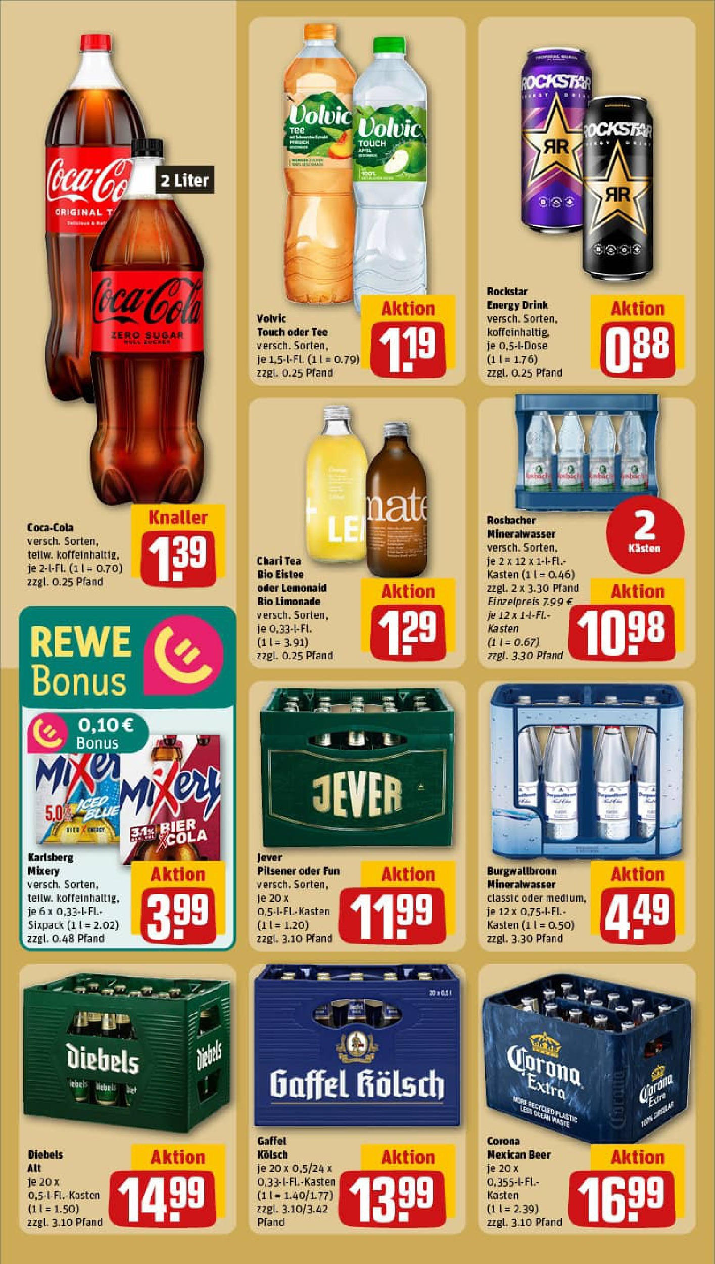 REWE Prospekt ab 22.06.2025 zum Blättern » Angebote | Seite: 20 | Produkte: Cola, Rockstar, Volvic touch, Volvic