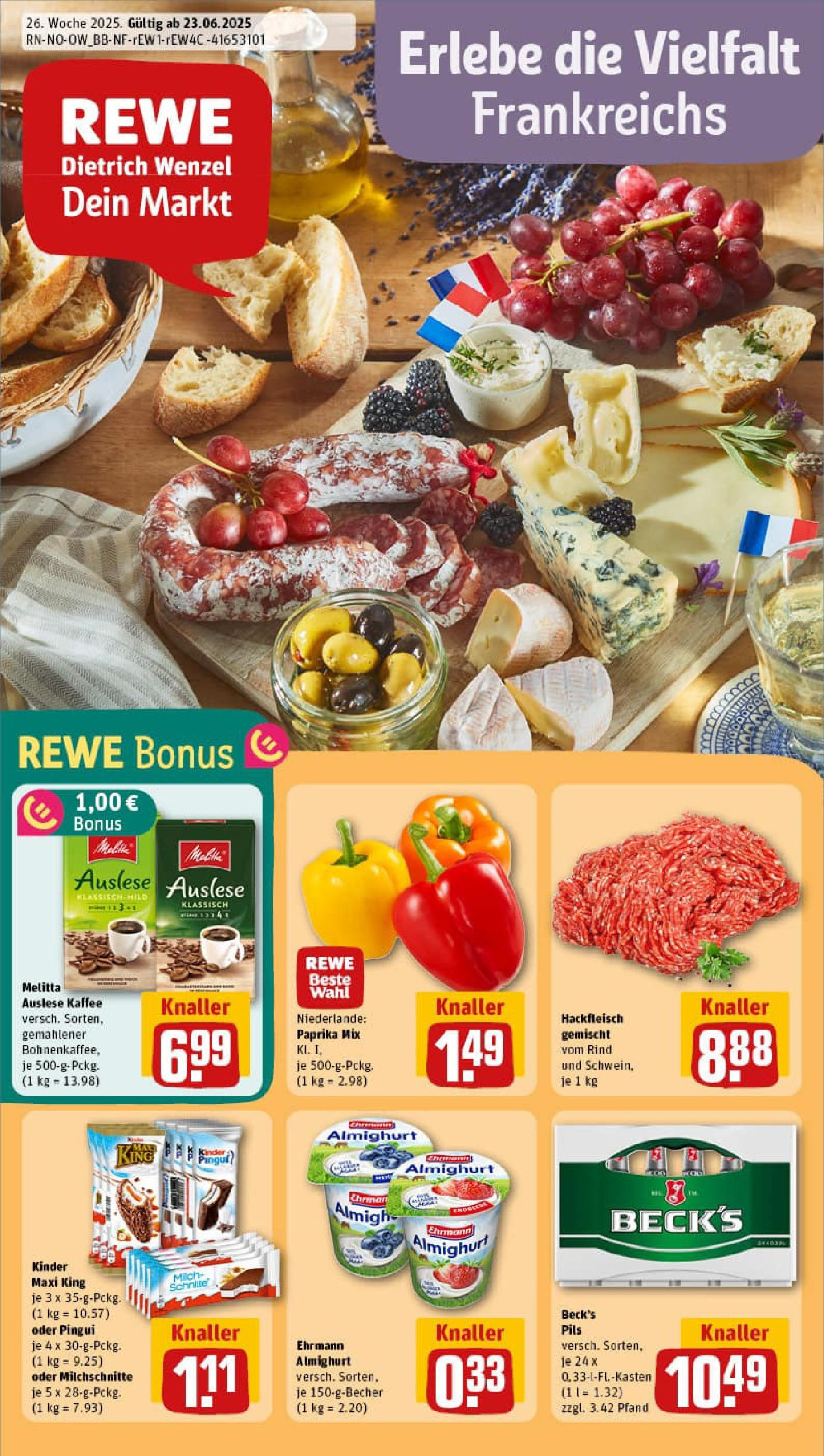 REWE Prospekt ab 22.06.2025 nächste Woche - Prospekt Vlotho Vorschau von dem Prospekt des Geschäftes Rewe, gültig ab dem 22.06.2025