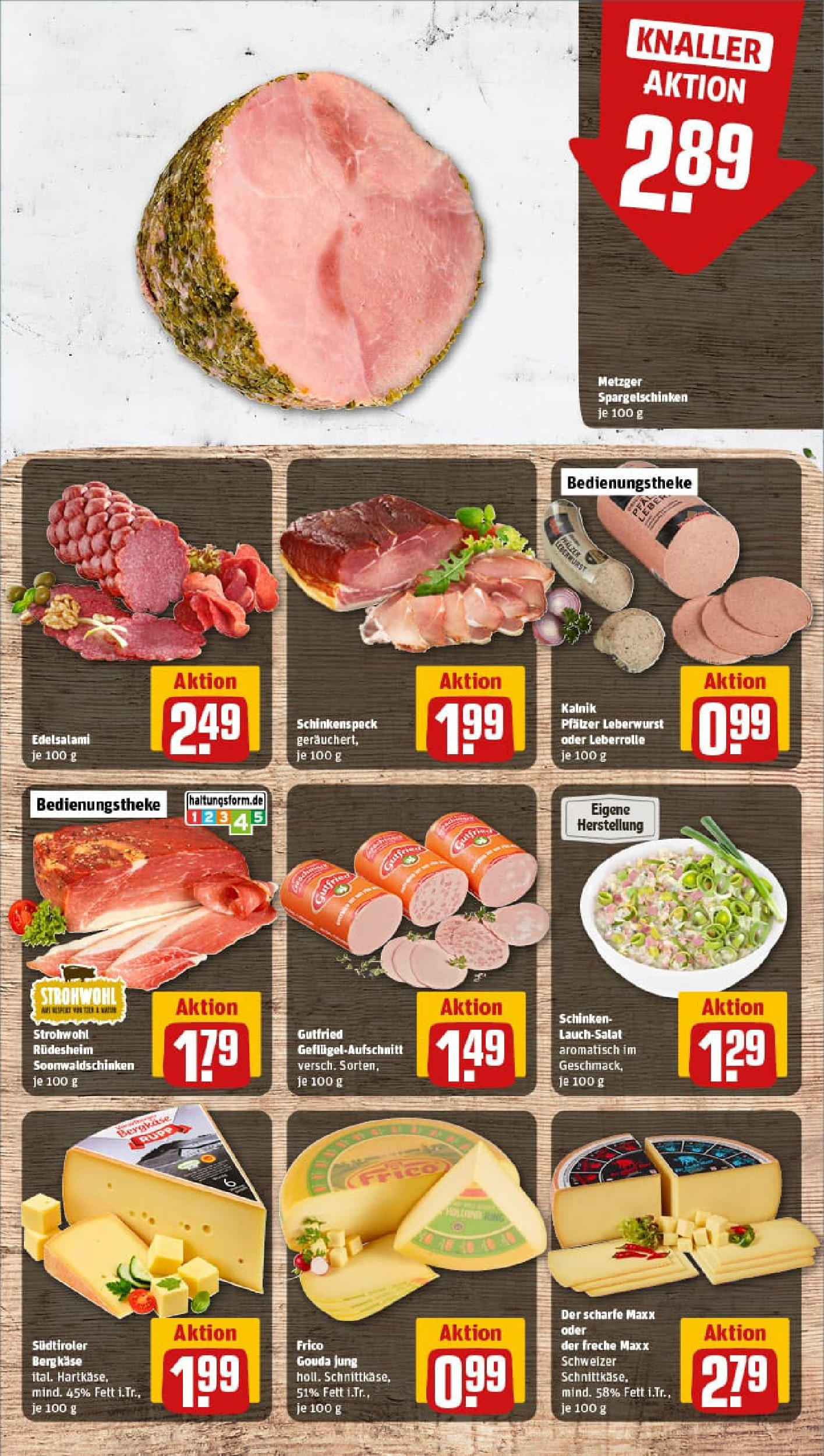 REWE Prospekt ab 22.06.2025 zum Blättern » Angebote | Seite: 9 | Produkte: Gouda, Salami, Schinken