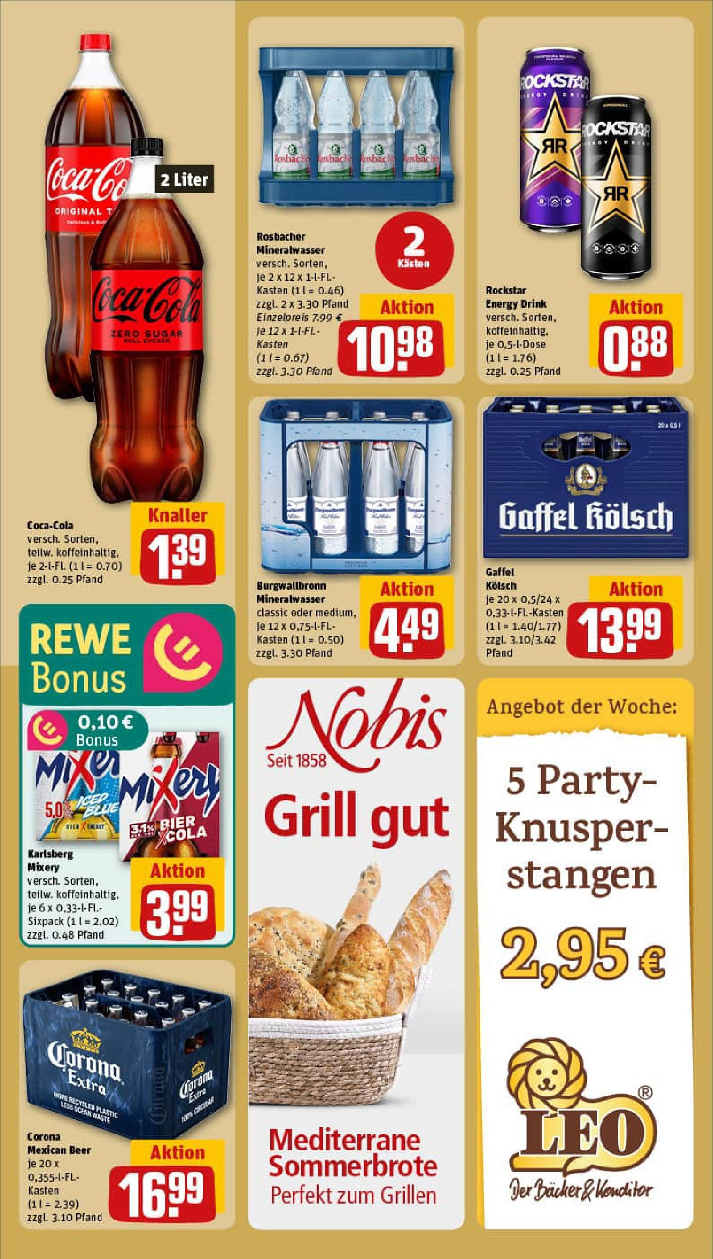 REWE Prospekt ab 22.06.2025 zum Blättern » Angebote | Seite: 18 | Produkte: Cola, Energy, Bier, Rockstar