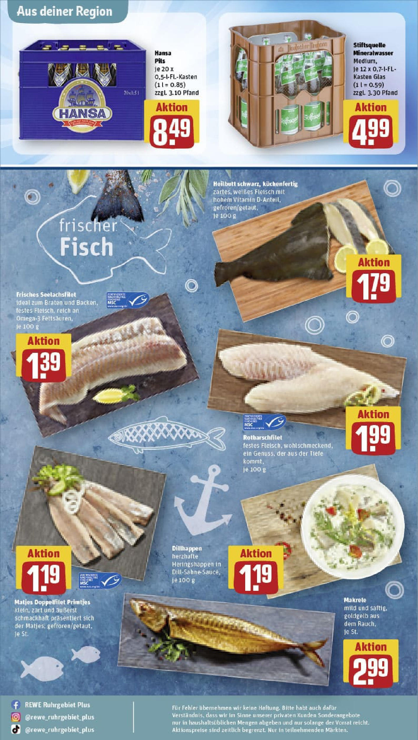 REWE Prospekt ab 22.06.2025 zum Blättern » Angebote | Seite: 29 | Produkte: Pils, Mineralwasser, Fisch, Dill