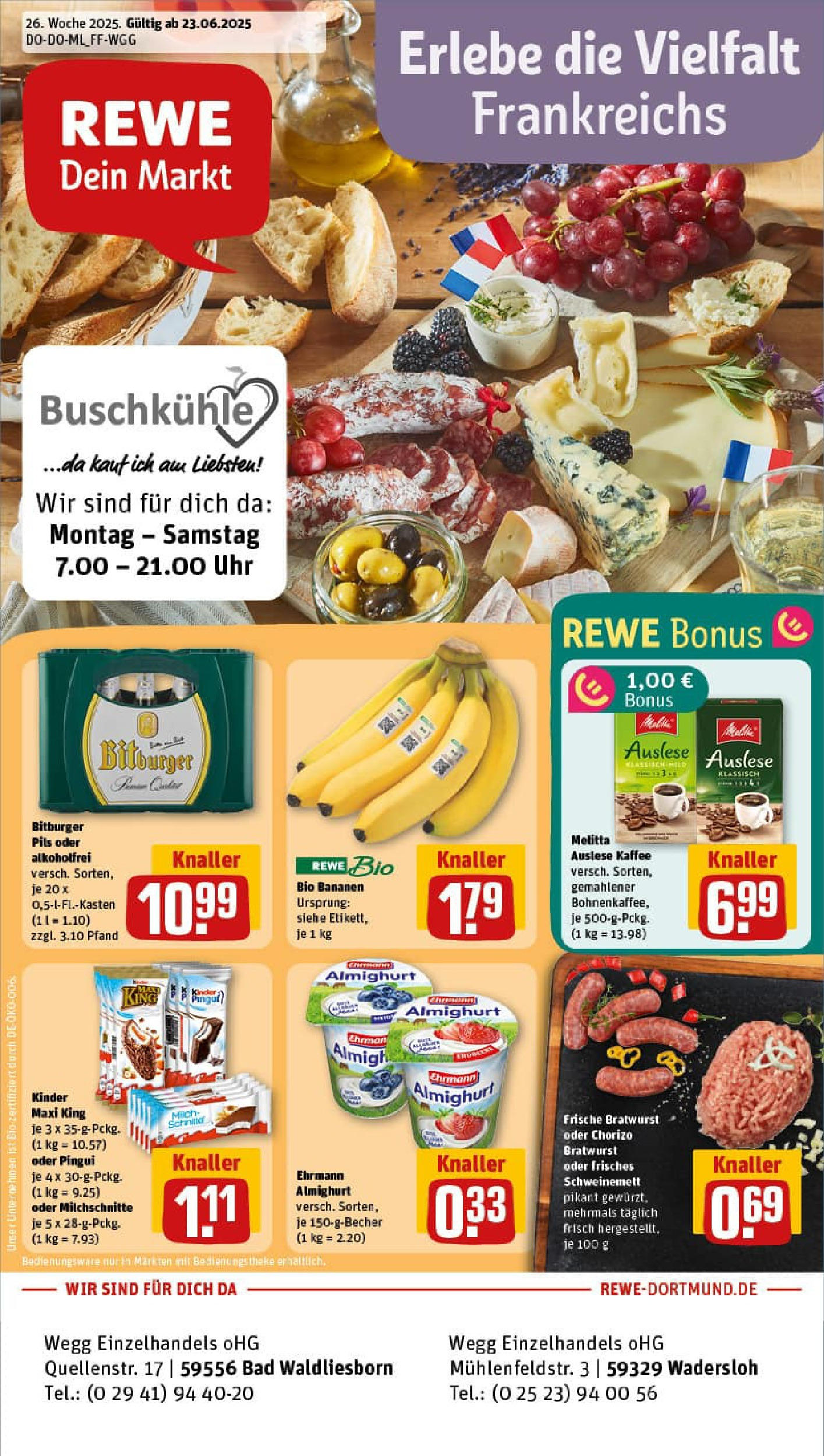 REWE Prospekt ab 22.06.2025 nächste Woche - Prospekt Lippstadt / Bad Waldliesborn Vorschau von dem Prospekt des Geschäftes Rewe, gültig ab dem 22.06.2025