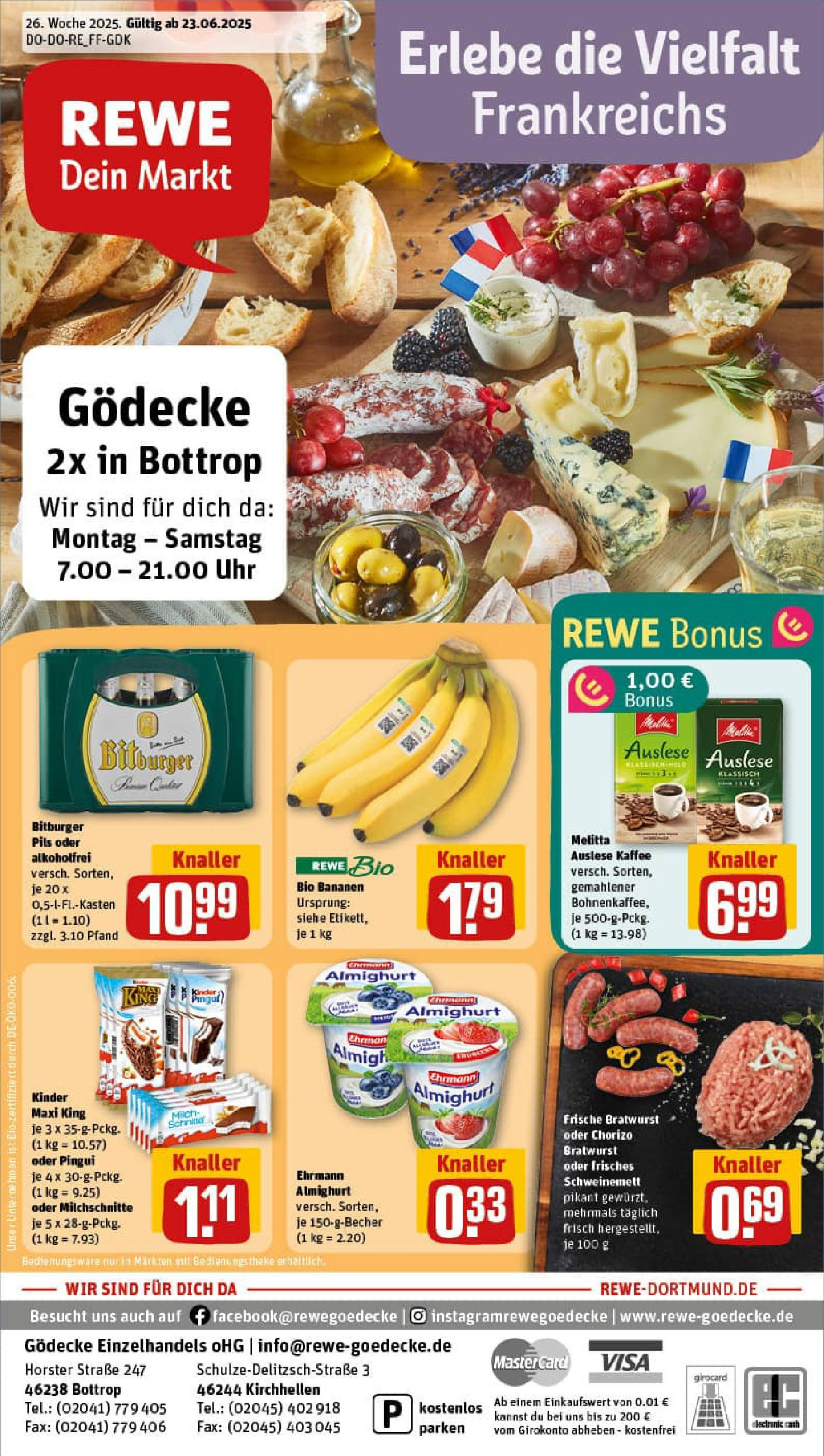 REWE Prospekt ab 22.06.2025 nächste Woche - Prospekt Bottrop Vorschau von dem Prospekt des Geschäftes Rewe, gültig ab dem 22.06.2025