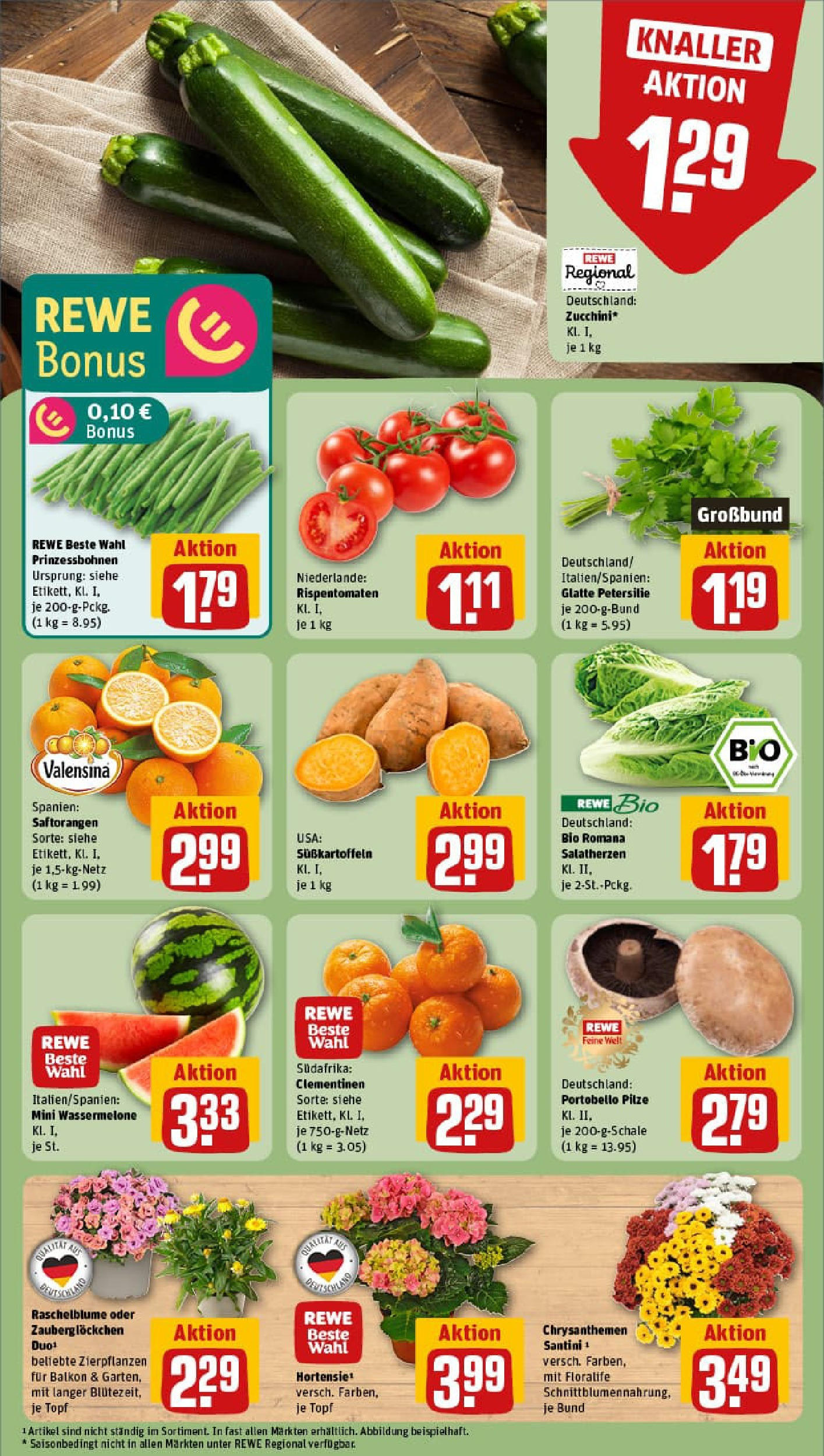 REWE Prospekt ab 22.06.2025 zum Blättern » Angebote | Seite: 5 | Produkte: Valensina, Wassermelone, Petersilie