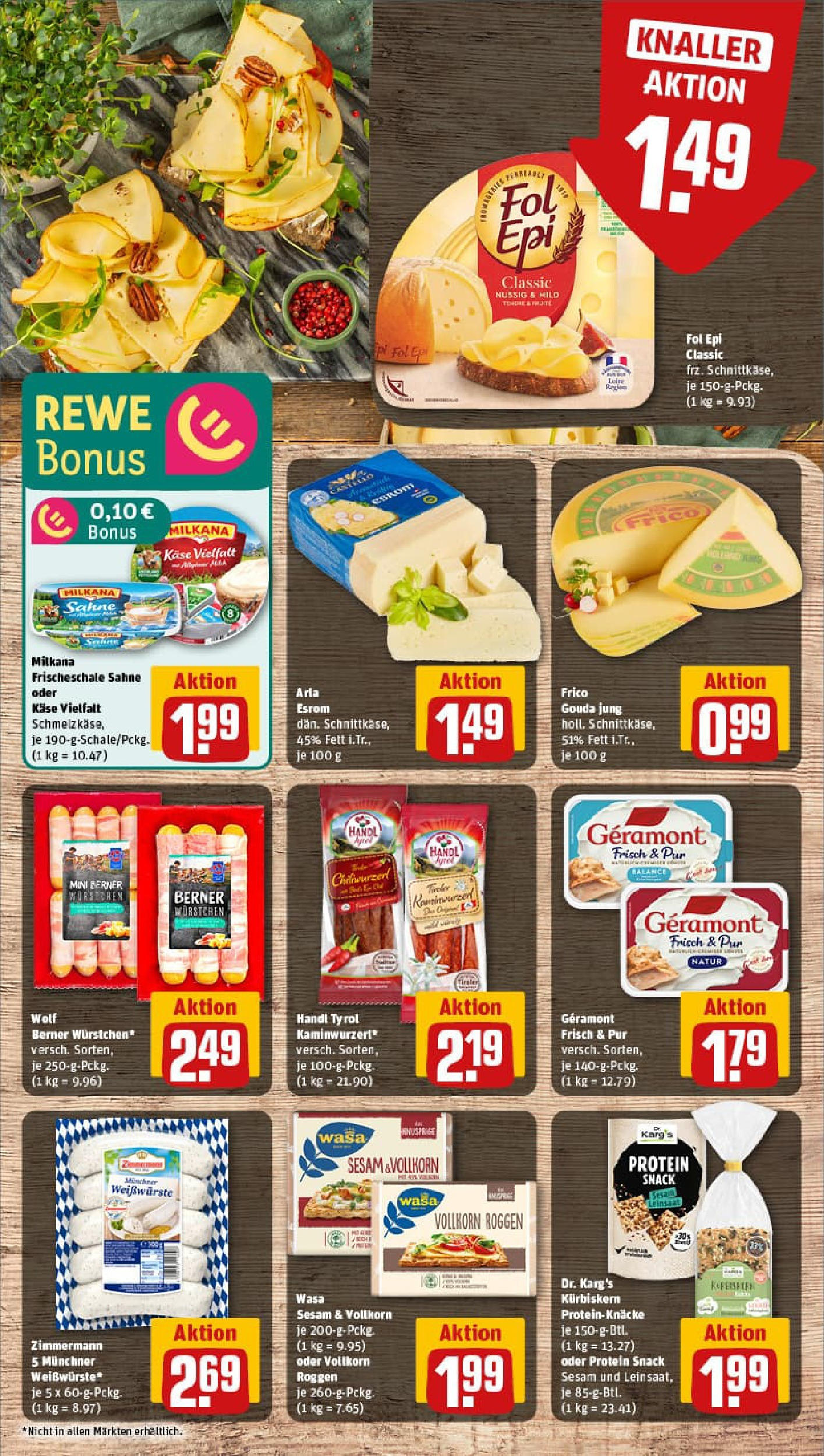 REWE Prospekt ab 22.06.2025 zum Blättern » Angebote | Seite: 7 | Produkte: Käse, Milkana, Gouda, Sahne