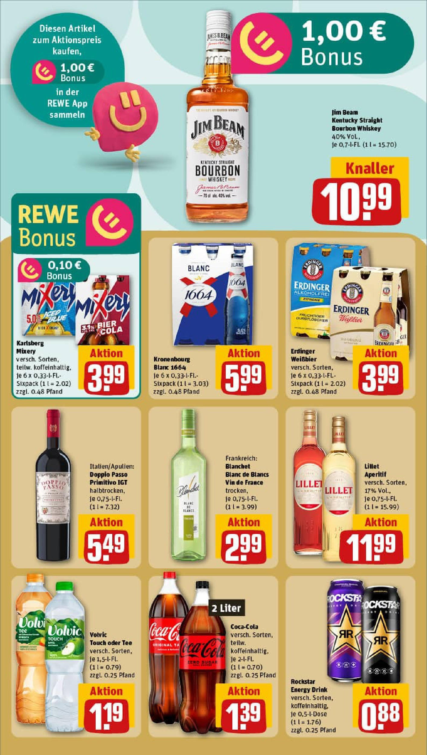REWE Prospekt ab 22.06.2025 zum Blättern » Angebote | Seite: 9 | Produkte: Cola, Weißbier, Doppio passo primitivo, Doppio Passo