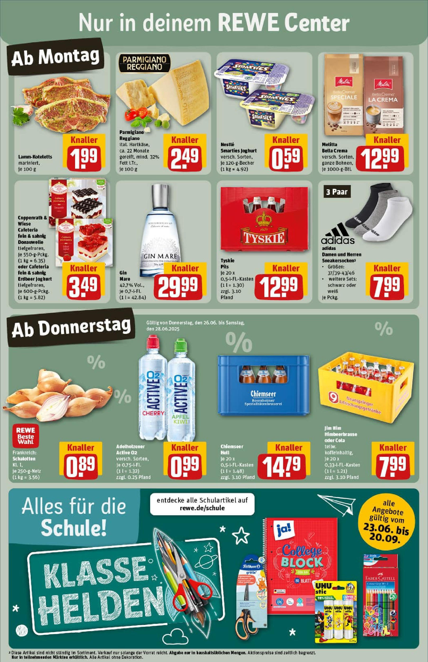 REWE Prospekt ab 22.06.2025 zum Blättern » Angebote | Seite: 3 | Produkte: Melitta, Joghurt, Adelholzener, Gin