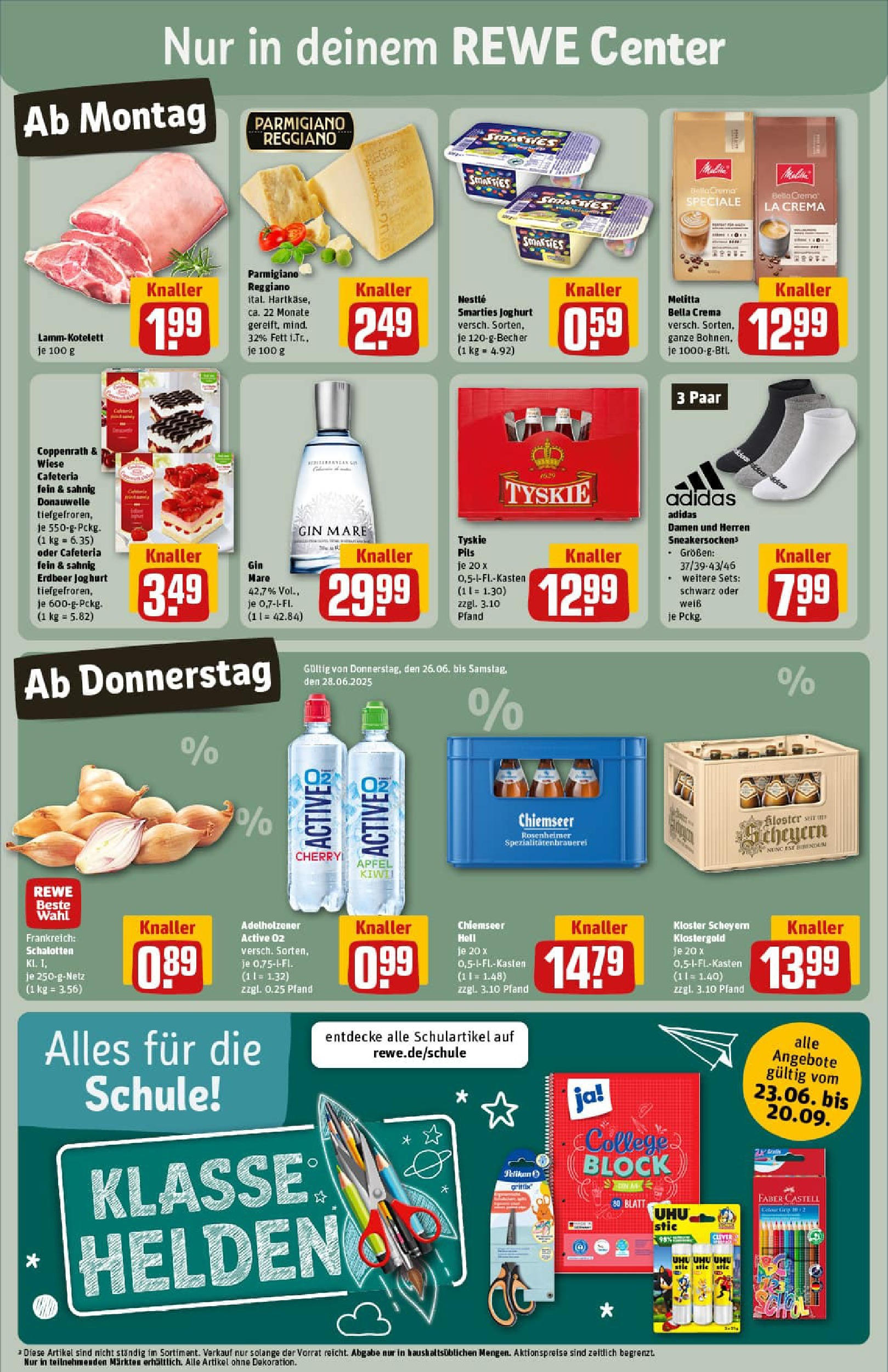 REWE Prospekt ab 22.06.2025 zum Blättern » Angebote | Seite: 3 | Produkte: Melitta, Tyskie, Adelholzener, Gin