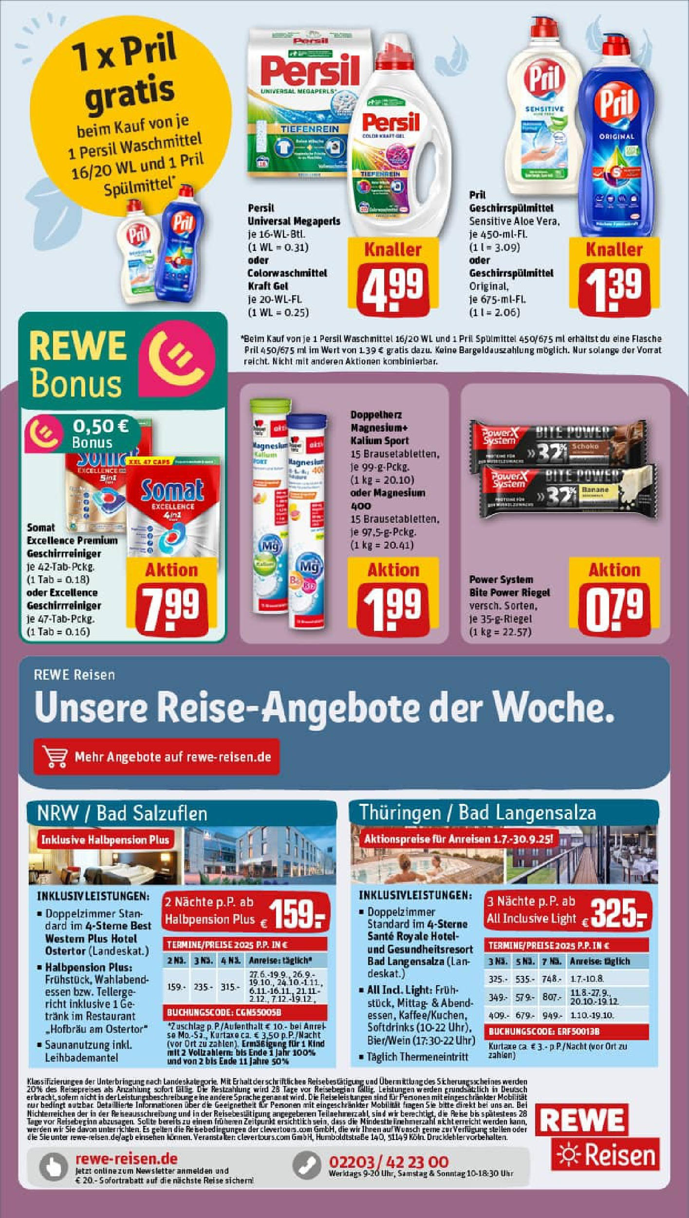 REWE Prospekt ab 22.06.2025 zum Blättern » Angebote | Seite: 14 | Produkte: Waschmittel, Geschirrspülmittel, Pril, Persil