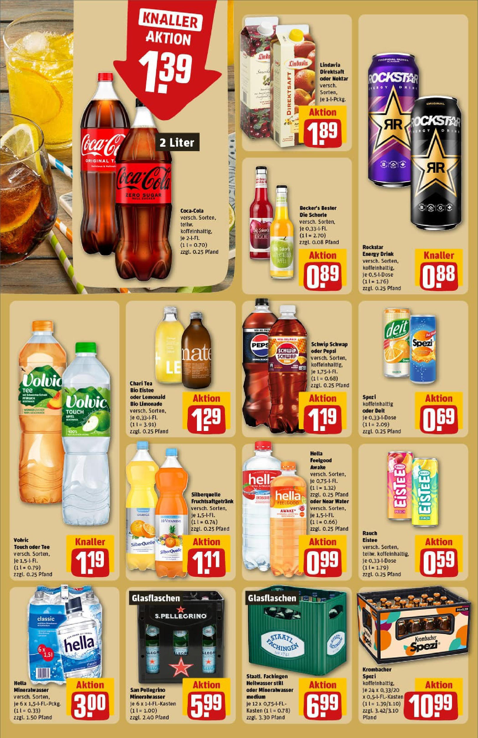 REWE Prospekt ab 22.06.2025 zum Blättern » Angebote | Seite: 16 | Produkte: Äpfel, Limonade, Pepsi, Volvic