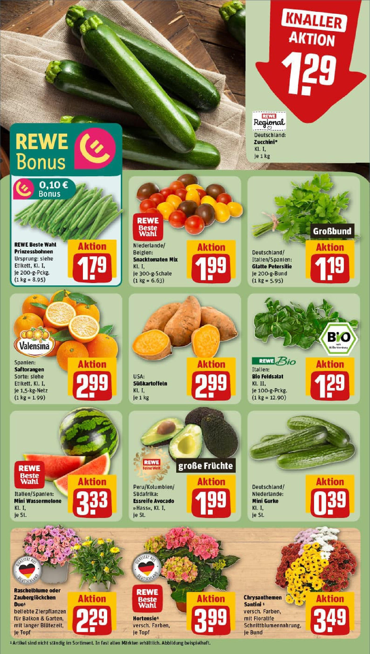 REWE Prospekt ab 22.06.2025 zum Blättern » Angebote | Seite: 5 | Produkte: Hortensie, Valensina, Avocado, Wassermelone