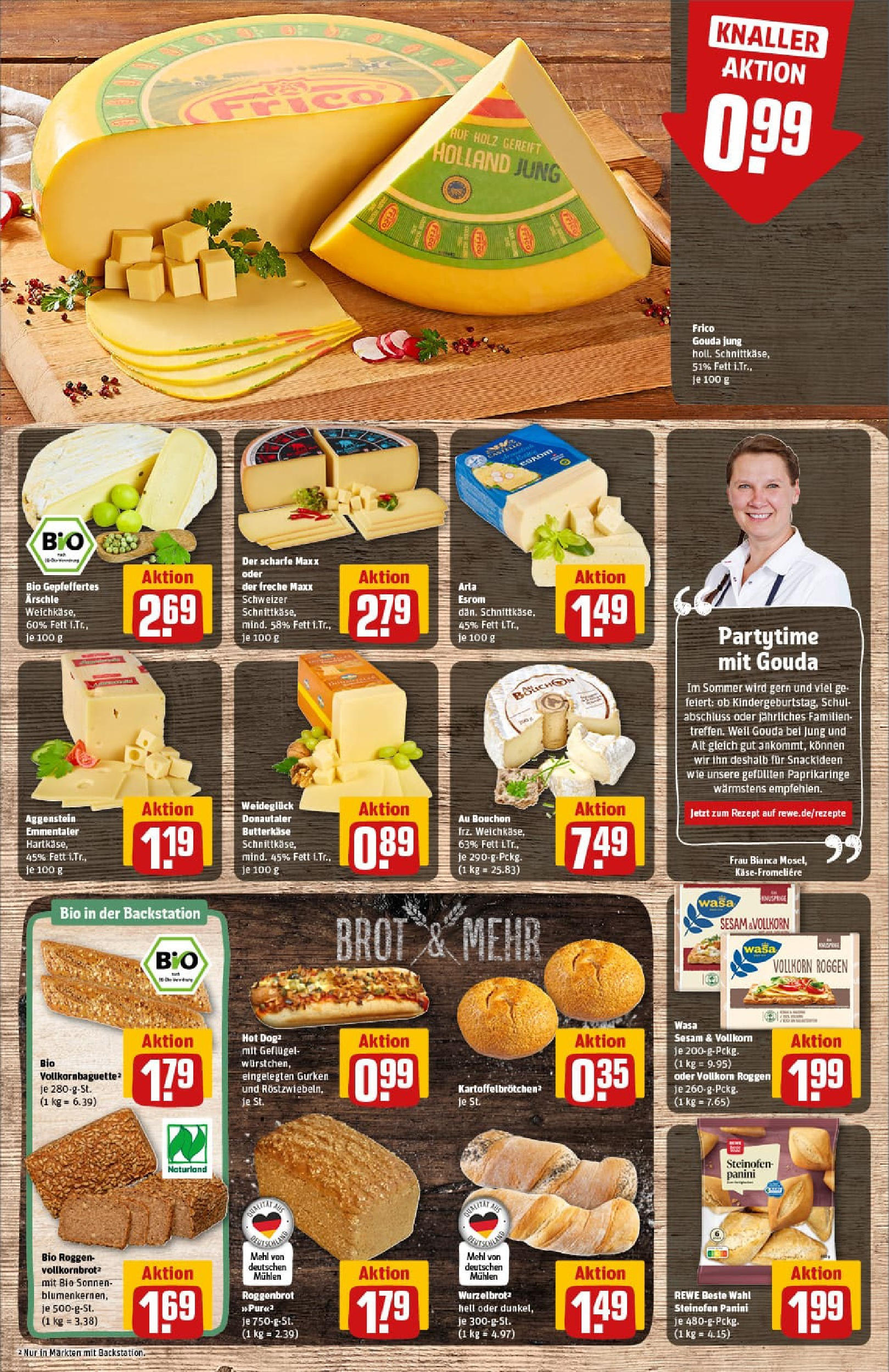REWE Prospekt ab 22.06.2025 zum Blättern » Angebote | Seite: 11 | Produkte: Mehl, Baguette, Brot, Gurken