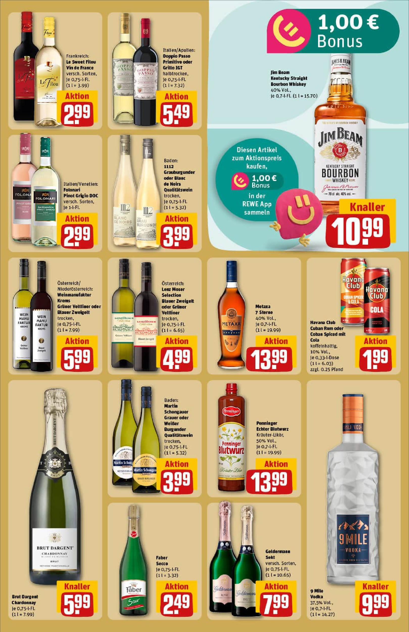 REWE Prospekt ab 22.06.2025 zum Blättern » Angebote | Seite: 17 | Produkte: Jim beam, Rum, Brut dargent, Bourbon