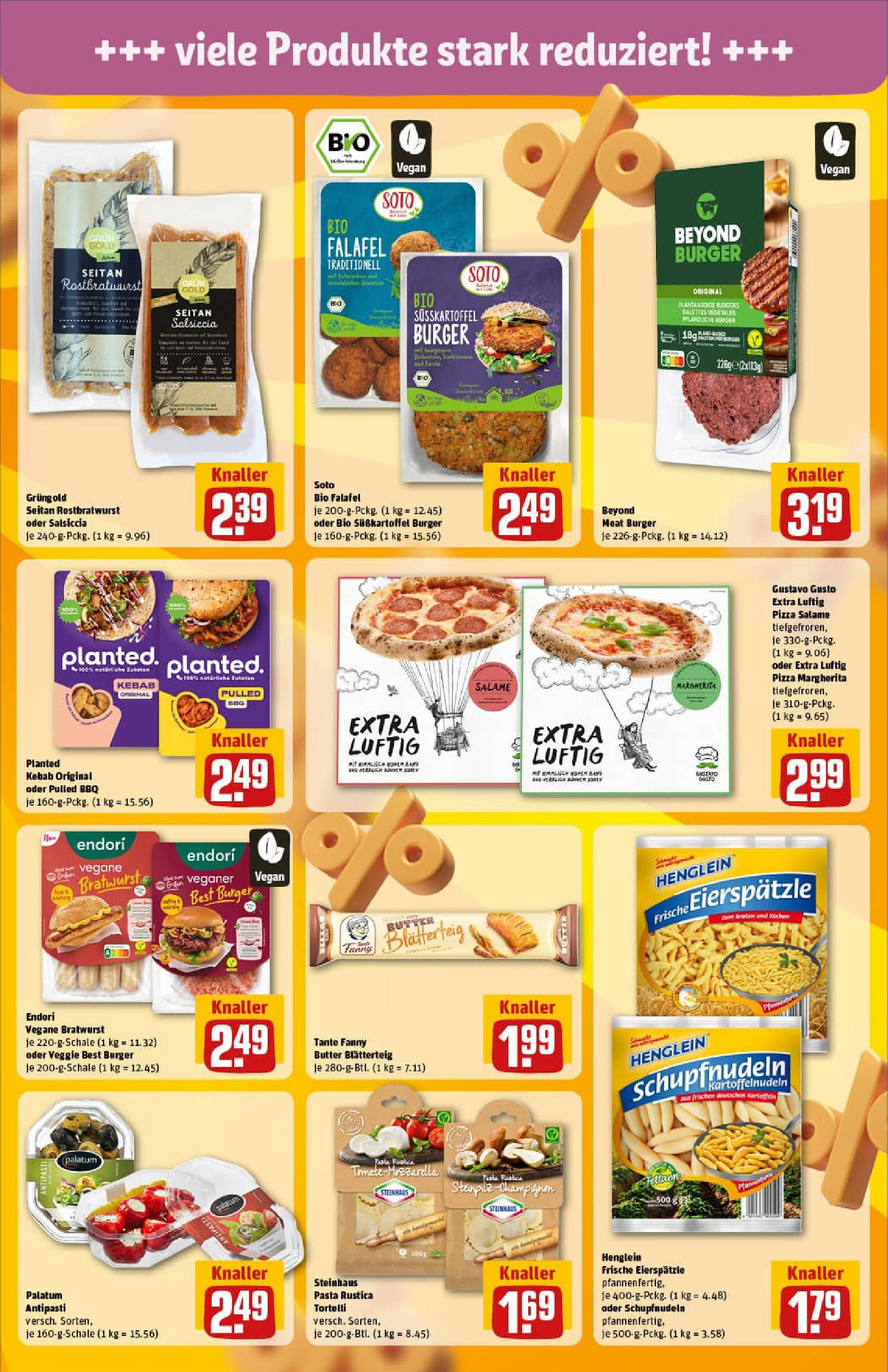 REWE Prospekt ab 22.06.2025 zum Blättern » Angebote | Seite: 21 | Produkte: Gustavo gusto, Bratwurst, Pasta, Pizza