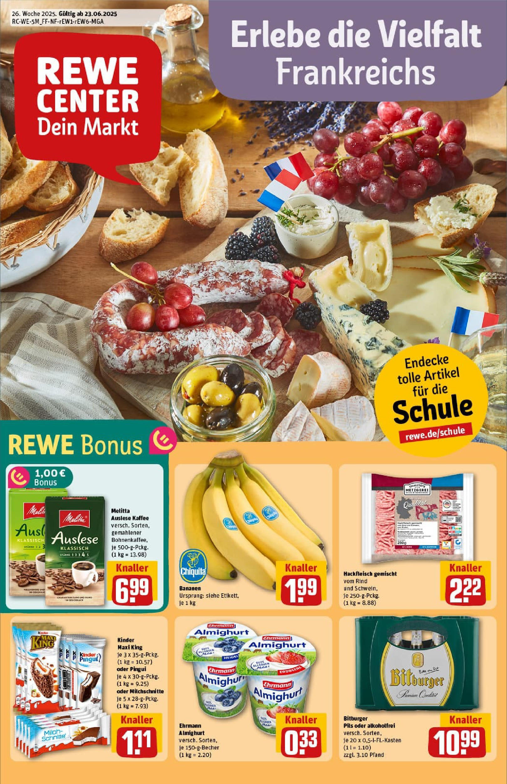 REWE Prospekt ab 22.06.2025 nächste Woche - Prospekt Bernkastel / Kues Vorschau von dem Prospekt des Geschäftes Rewe, gültig ab dem 22.06.2025