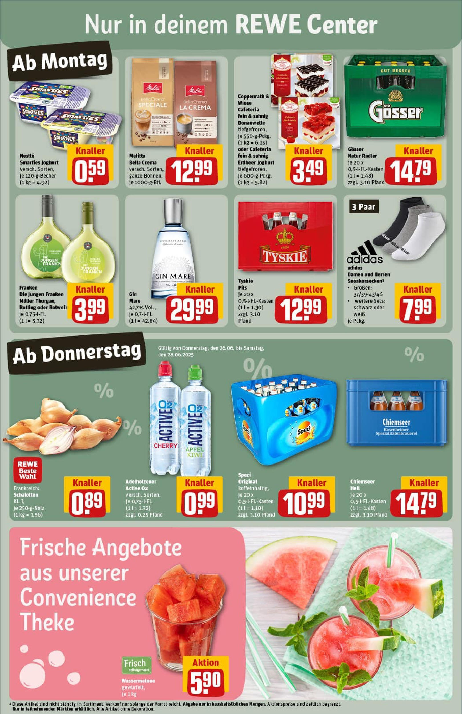 REWE Prospekt ab 22.06.2025 zum Blättern » Angebote | Seite: 3 | Produkte: Melitta, Theke, Äpfel, Radler