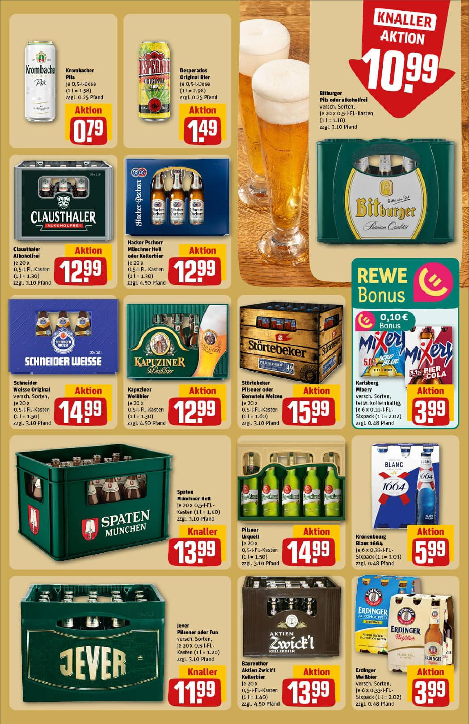 REWE Prospekt ab 22.06.2025 zum Blättern » Angebote | Seite: 19 | Produkte: Durstloscher, Weißbier, Pils, Mixery