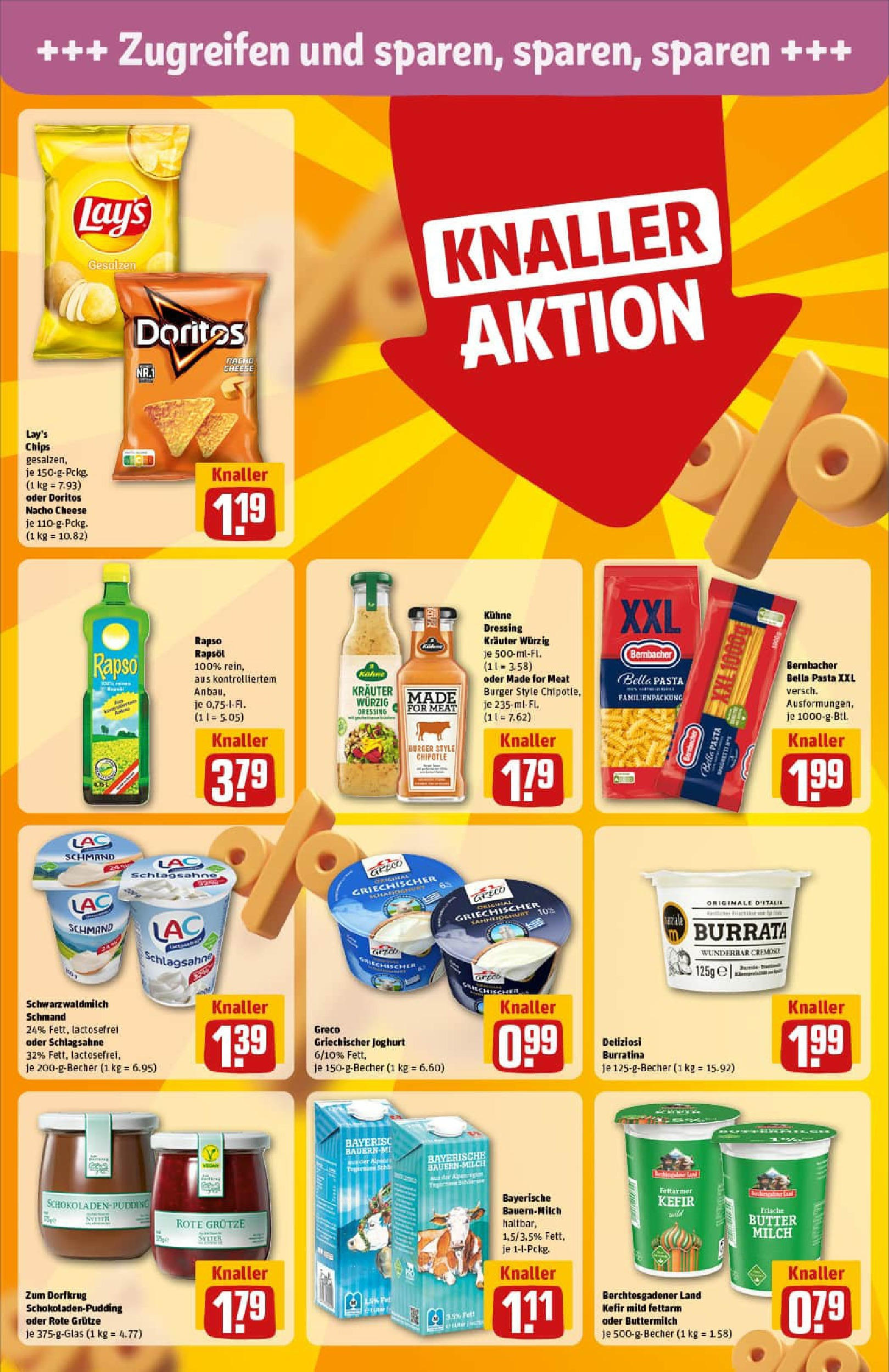 REWE Prospekt ab 22.06.2025 zum Blättern » Angebote | Seite: 22 | Produkte: Butter, Joghurt, Pasta, Chips