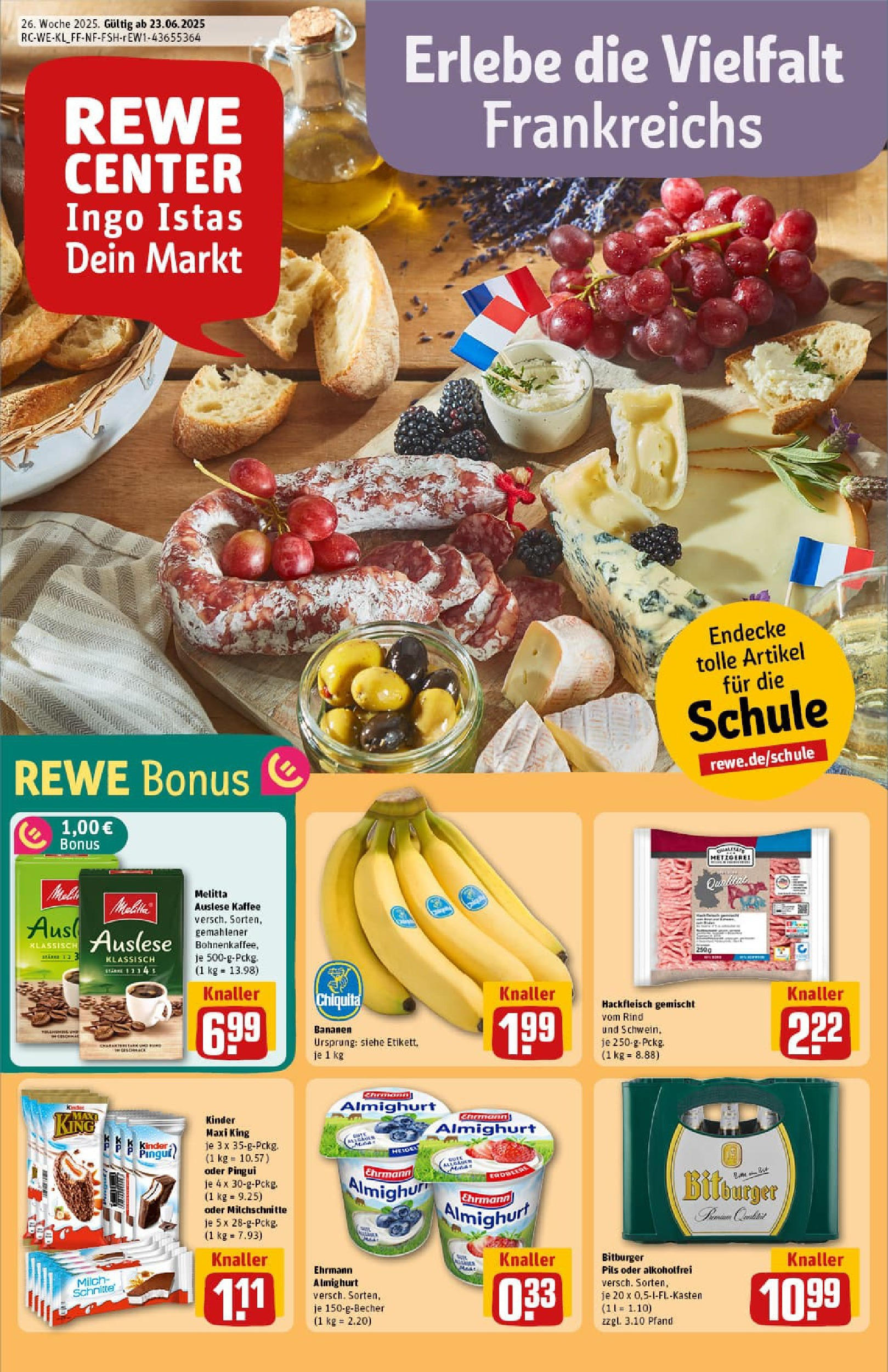 REWE Prospekt ab 22.06.2025 nächste Woche - Prospekt Köln / Rodenkirchen Vorschau von dem Prospekt des Geschäftes Rewe, gültig ab dem 22.06.2025