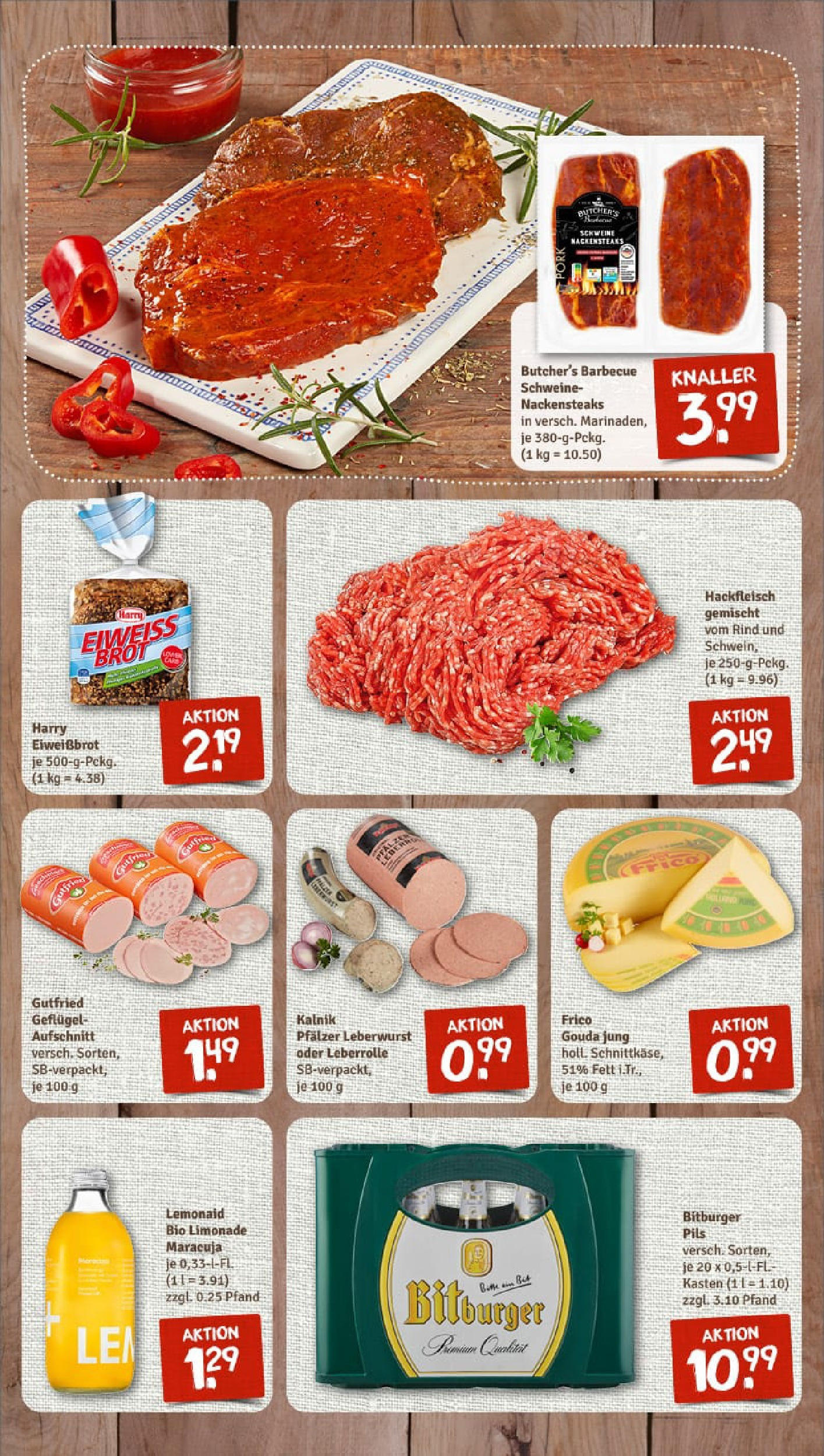 REWE Prospekt ab 22.06.2025 zum Blättern » Angebote | Seite: 7 | Produkte: Pils, Limonade, Brot, Hackfleisch