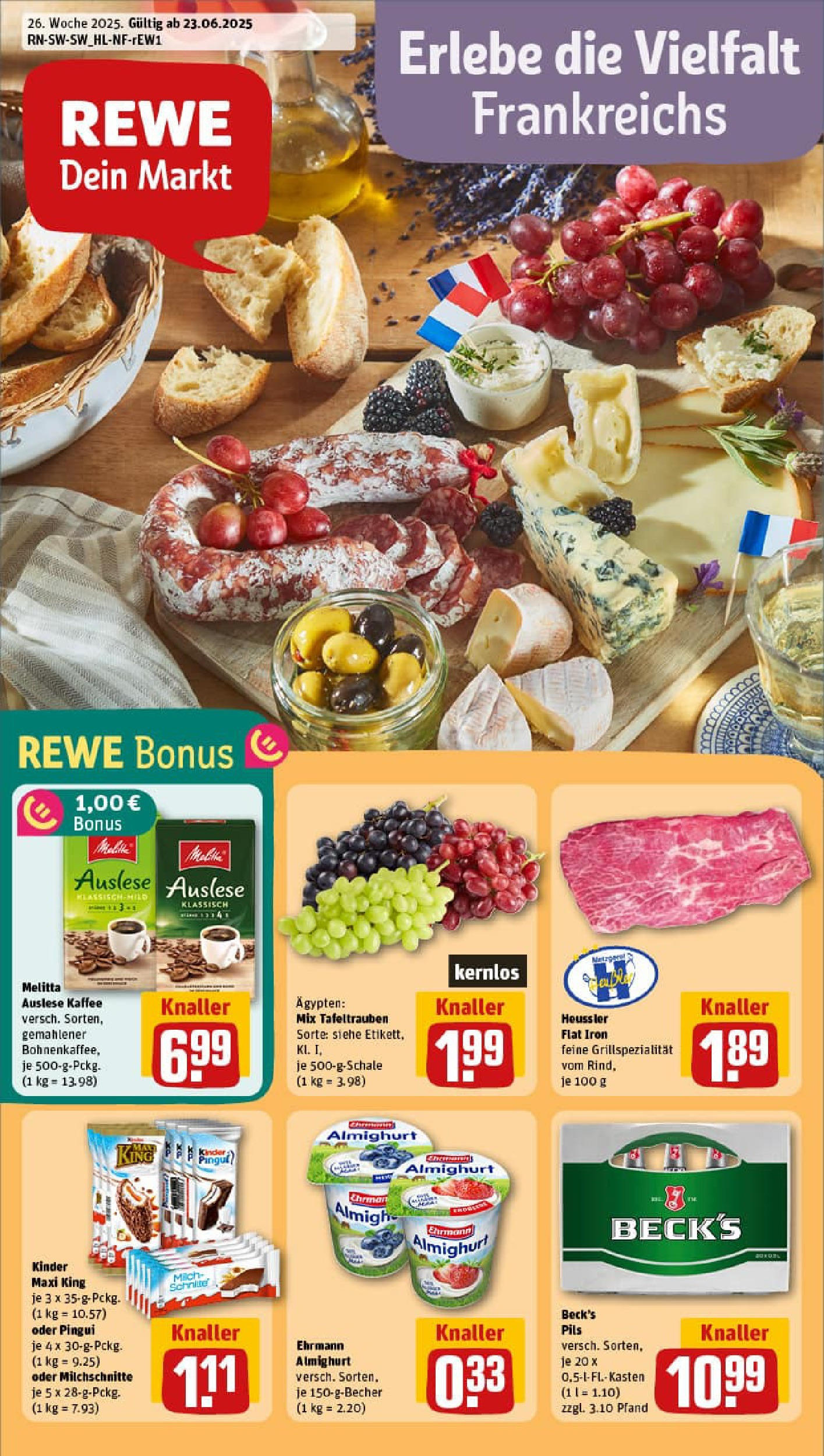 REWE Prospekt ab 22.06.2025 nächste Woche - Prospekt Giengen An Der Brenz Vorschau von dem Prospekt des Geschäftes Rewe, gültig ab dem 22.06.2025