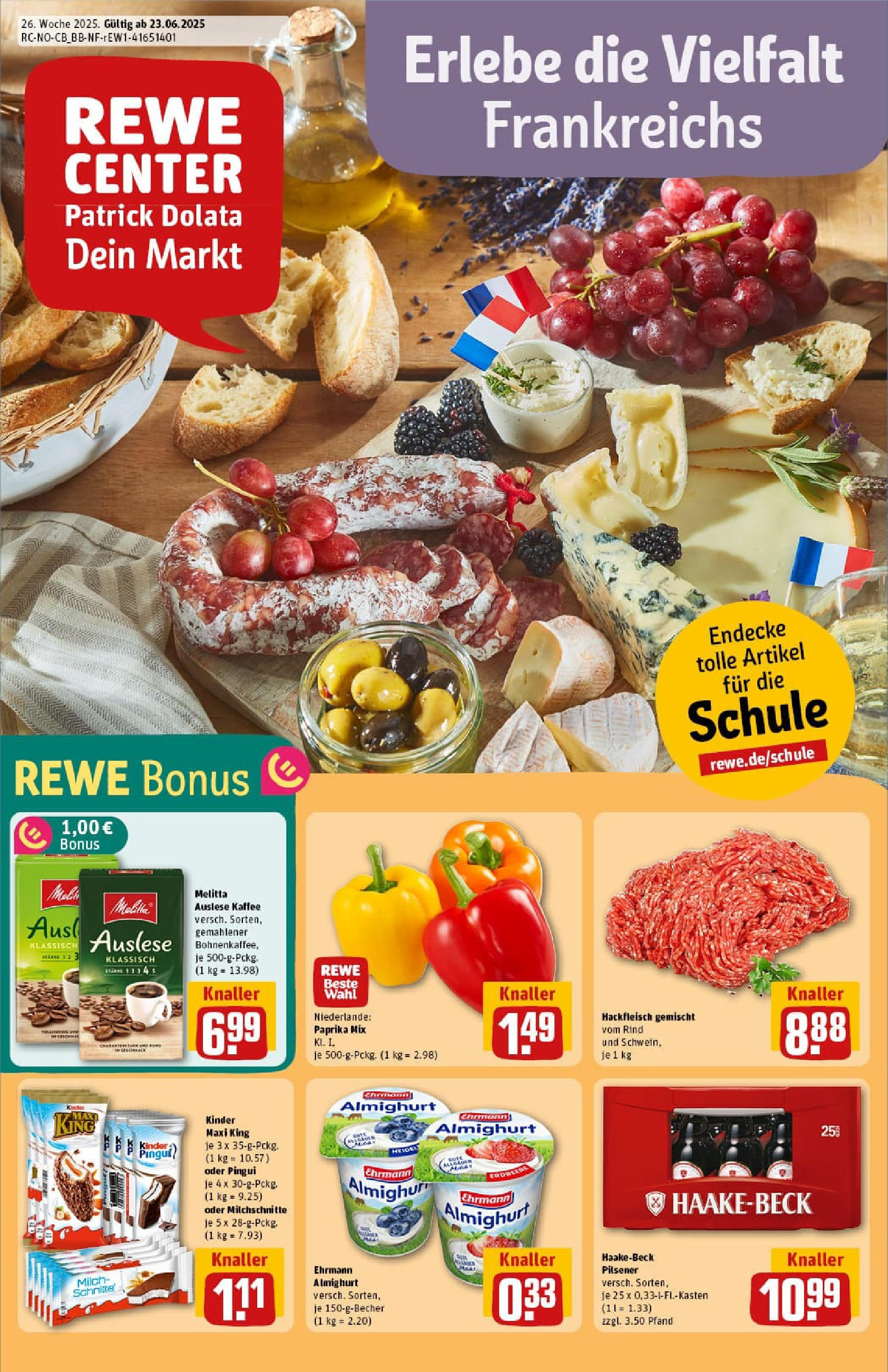REWE Prospekt ab 22.06.2025 nächste Woche - Prospekt Bad Zwischenahn Vorschau von dem Prospekt des Geschäftes Rewe, gültig ab dem 22.06.2025